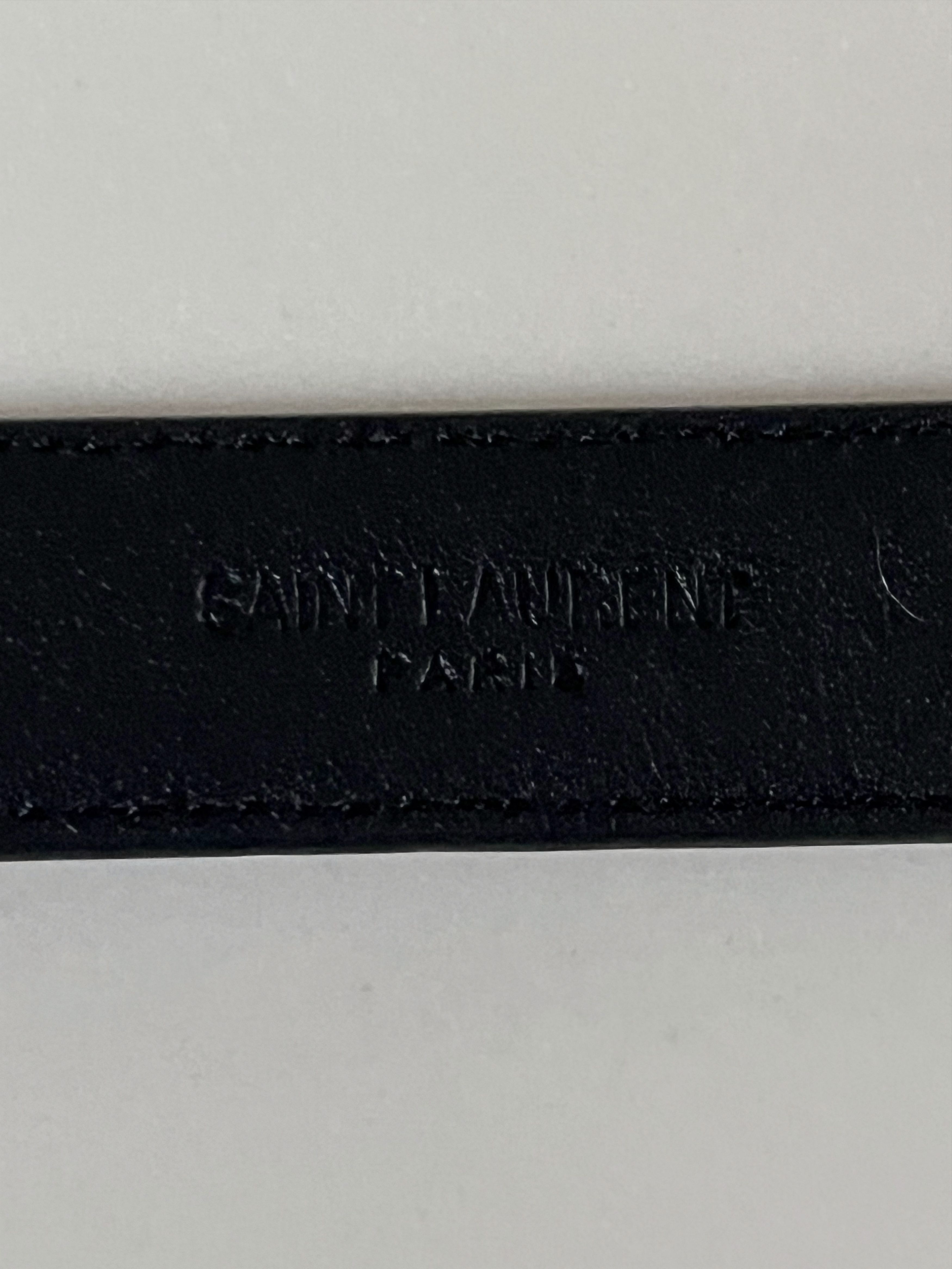 Saint Laurent Paris Cassandra Thin Belt in Smooth Leather Size ONE SIZE - 5 Thumbnail