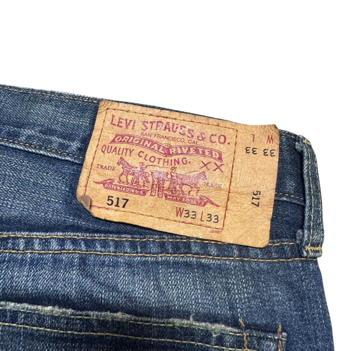 Levi's Vintage Levis 517 Flare Jeans Hedi Slimane Size US 33 - 12 Thumbnail