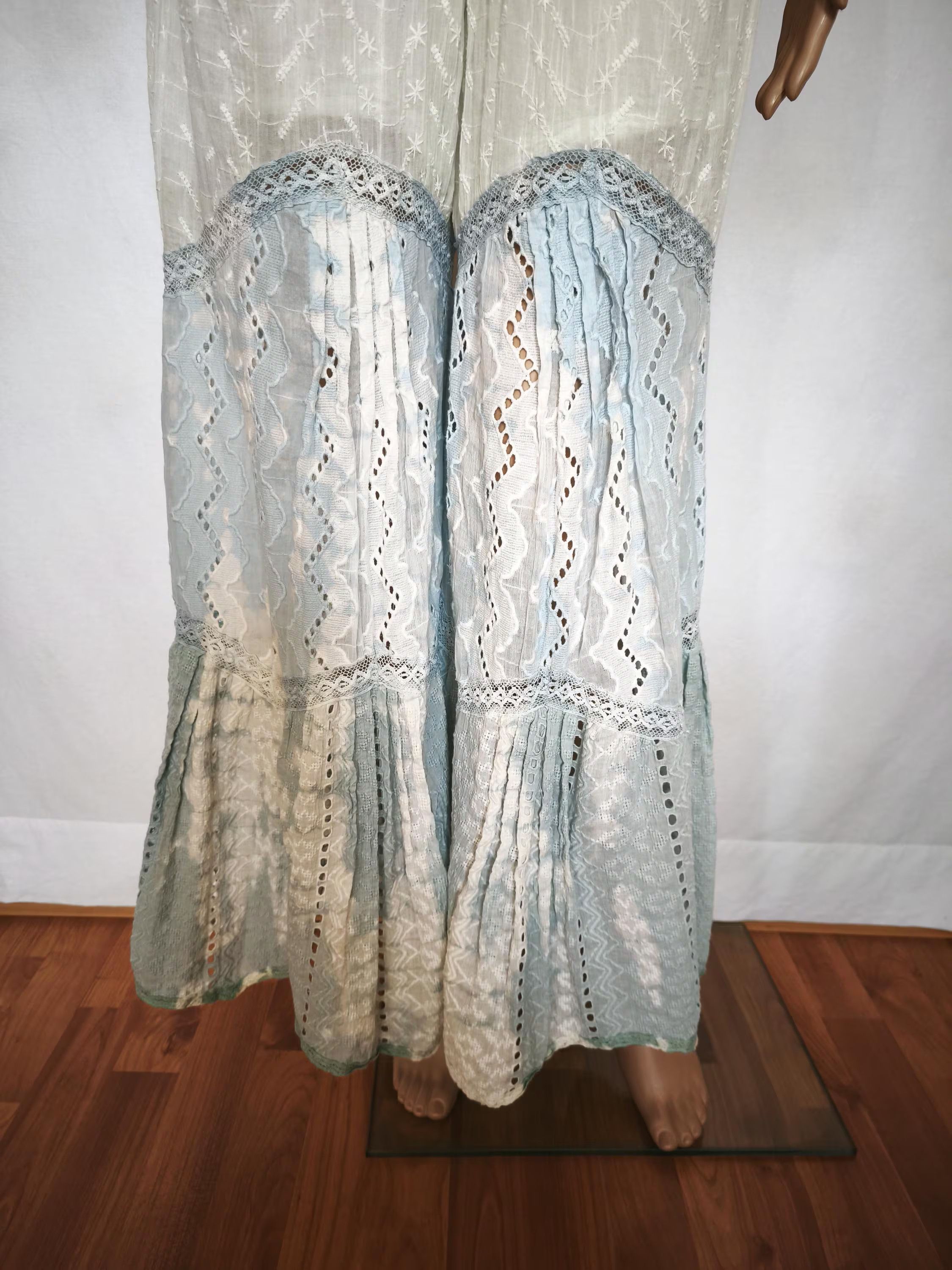 Other Y2K flare leg lace pants cotton lace bell bottom boho pant Size 26" / US 2 / IT 38 - 7 Thumbnail