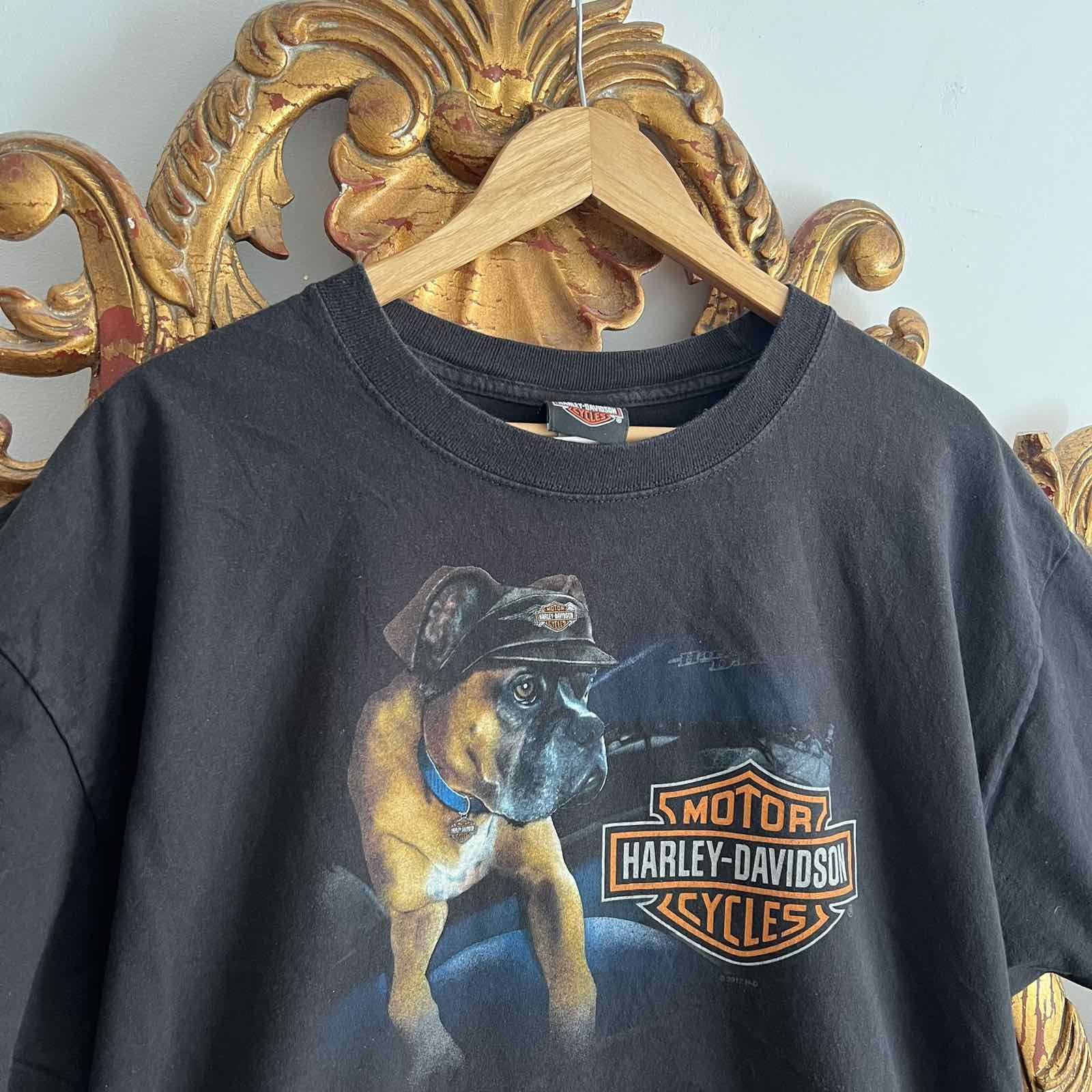Harley Davidson Vintage Harley Davidson Motorcycle Bulldog T-shirt Size US L / EU 52-54 / 3 - 3 Thumbnail