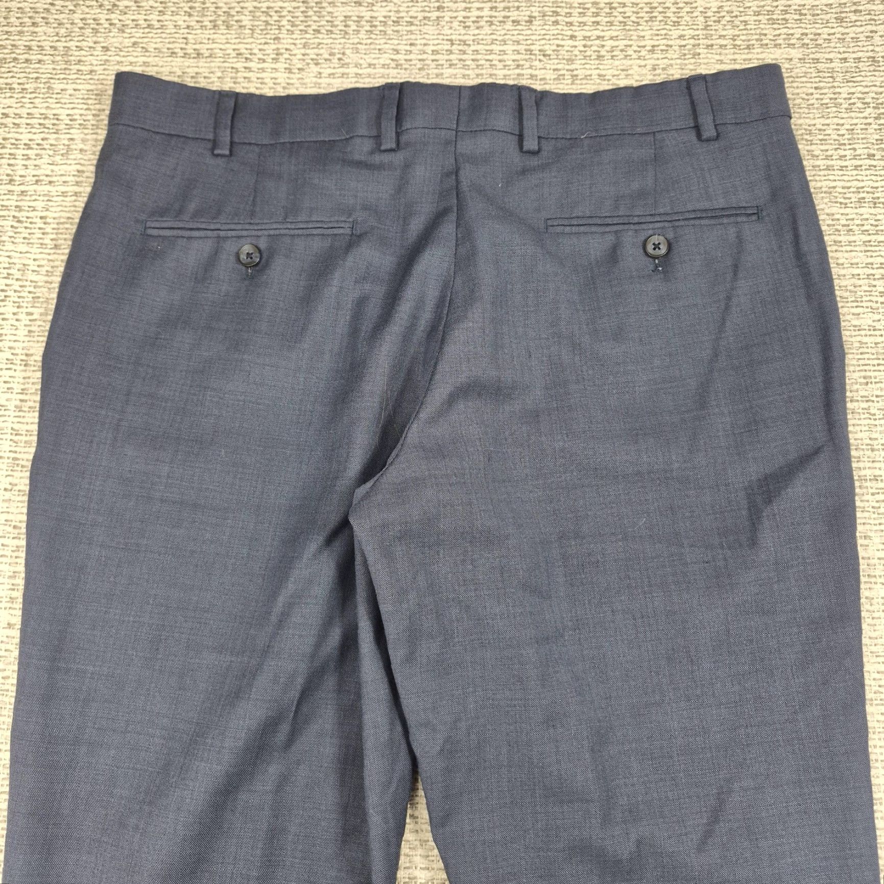 Original Penguin Original Penguin Pants Mens 36x30 Blue Wool Dress Trousers Straight Leg Size US 36 / EU 52 - 3 Thumbnail