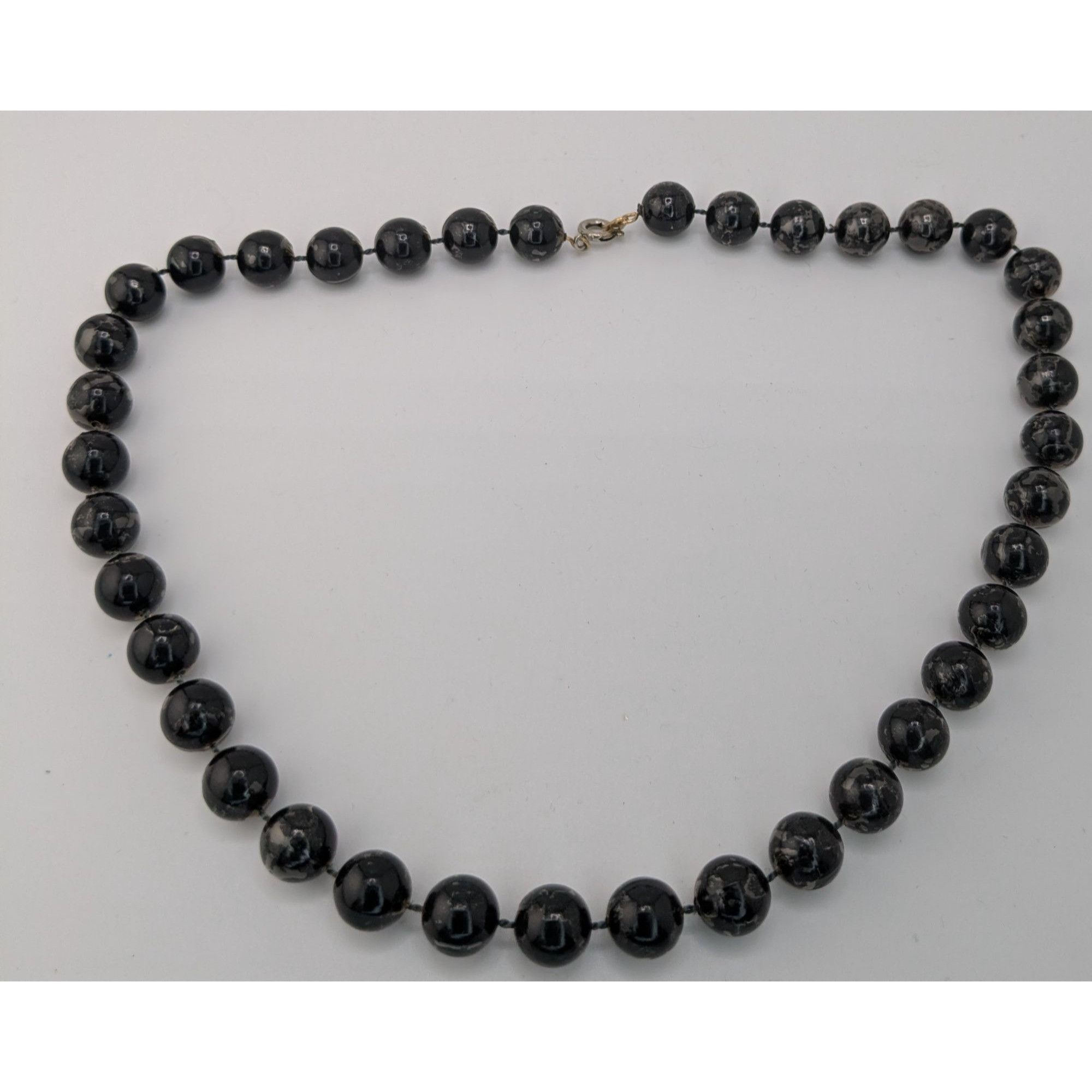 Other Corporate Goth Black Beaded Necklace With Spring Ring Clasp Size ONE SIZE - 4 Thumbnail