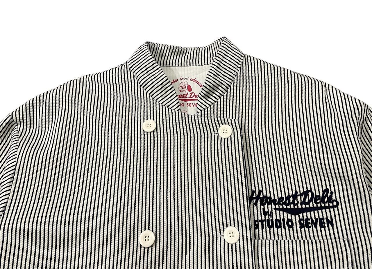 Japanese Brand × Studio Seven 💥STUDIO SEVEN HONEST DELI HICKORY BUTTON JACKET Size US XL / EU 56 / 4 - 5 Thumbnail