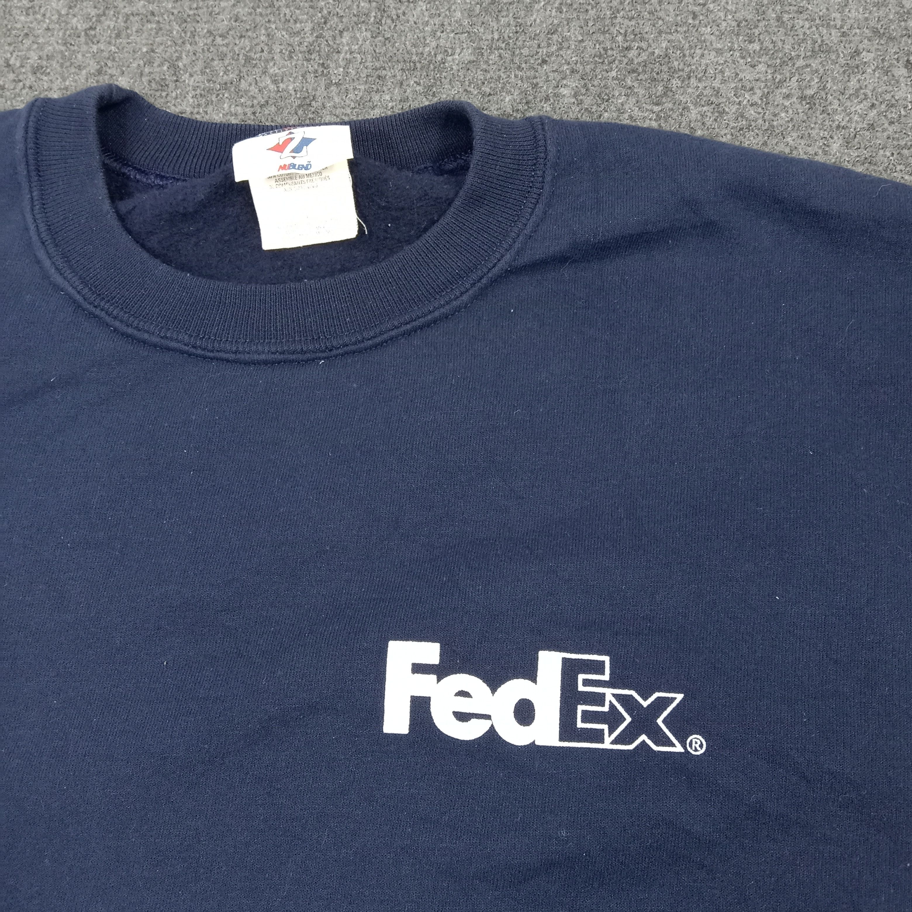 Vintage Fedex Express Shipping Courier Staff Sweatshirt Size US XXL / EU 58 / 5 - 2 Thumbnail