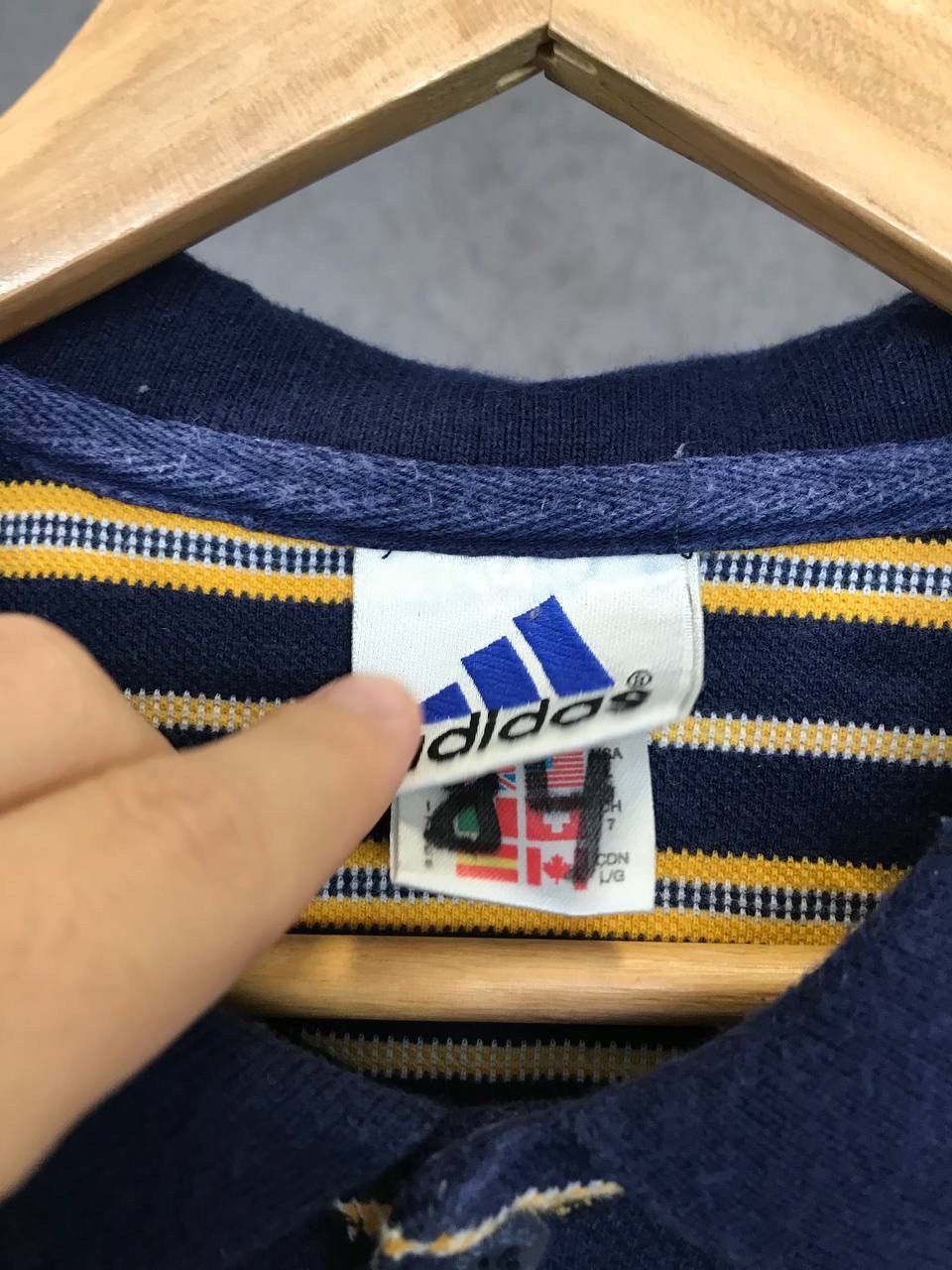 Adidas Adidas vintage sportwear striped polo tee Size US M / EU 48-50 / 2 - 5 Thumbnail