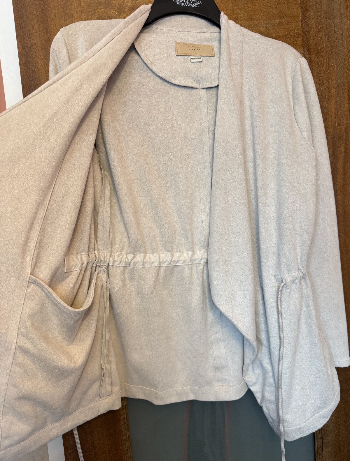 BLANKNYC Blank NYC Women’s Beige Microfiber Drawstring Tie Jacket Size S / US 4 / IT 40 - 4 Thumbnail