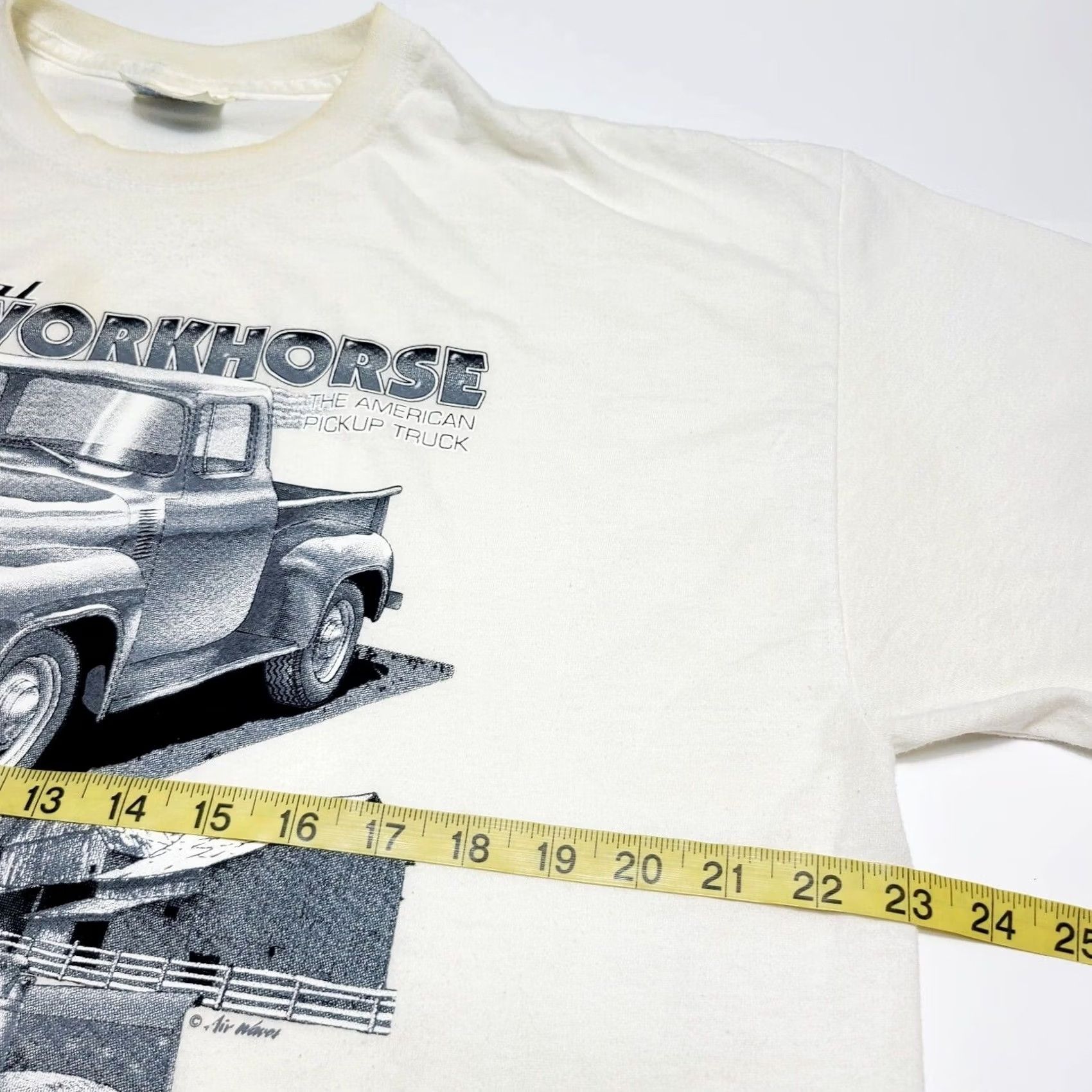 Hanes VINTAGE The American Pickup Truck Graphic T Shirt XL Unisex Adults USA 90s Cars Outdoor Heavyweight Cotton Blend Hanes White Size US XL / EU 56 / 4 - 6 Thumbnail