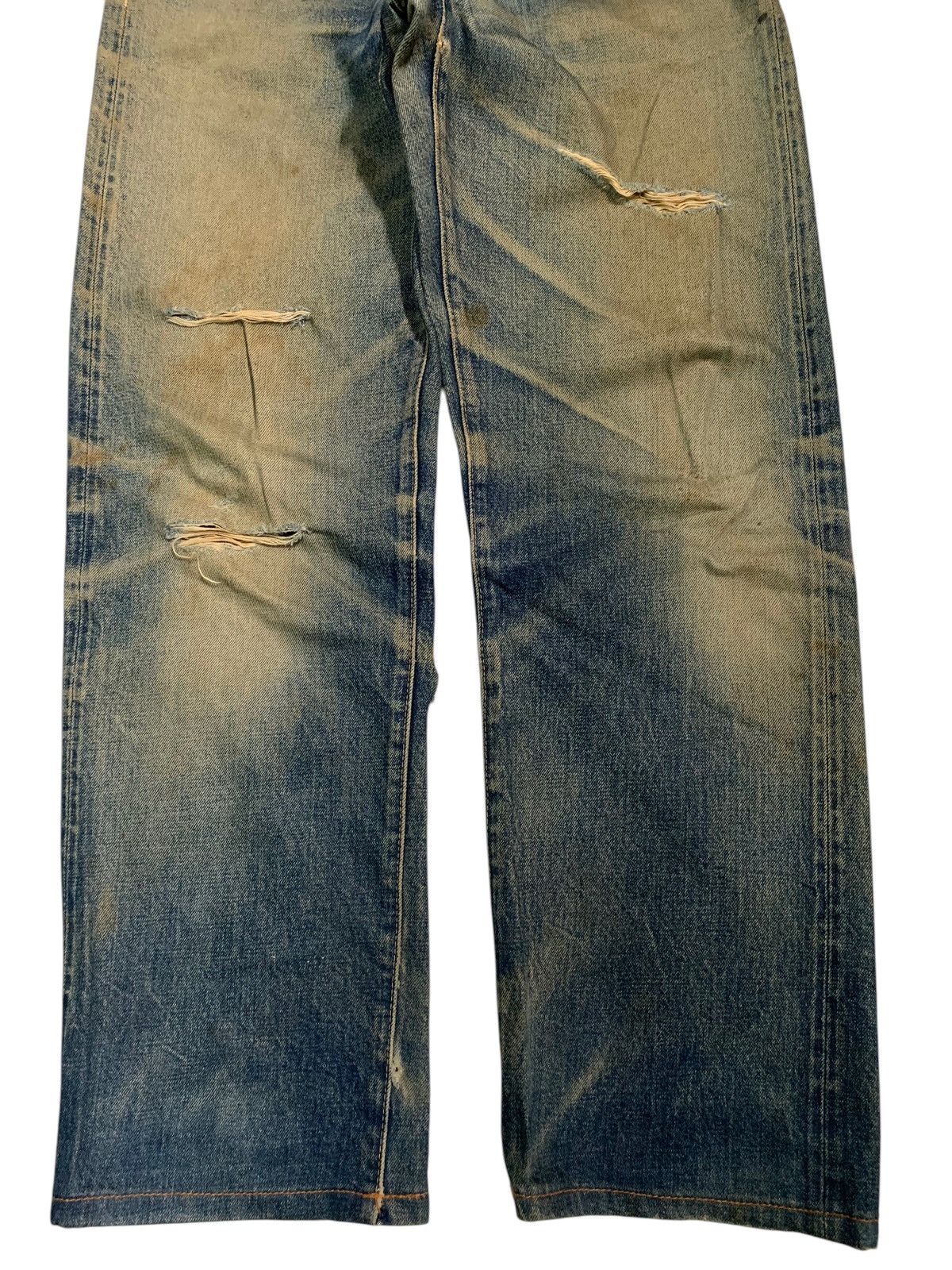 Sugar Cane VINTAGE SUGAR CANE SELVEDGE FADED & RUSTY DISTRESSED DENIM Size US 30 / EU 46 - 8 Thumbnail