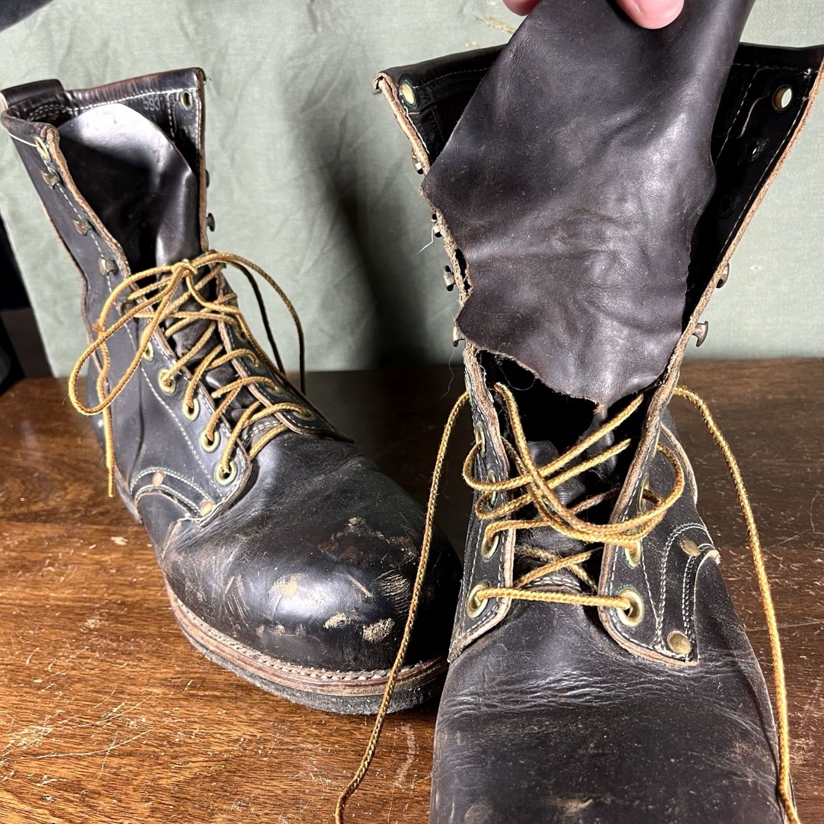 Vintage Vintage Leather Logger Steel Toe Work Boots Mens Size 13 Brown Neoprene Needs Repair Size US 13 / EU 46 - 6 Thumbnail