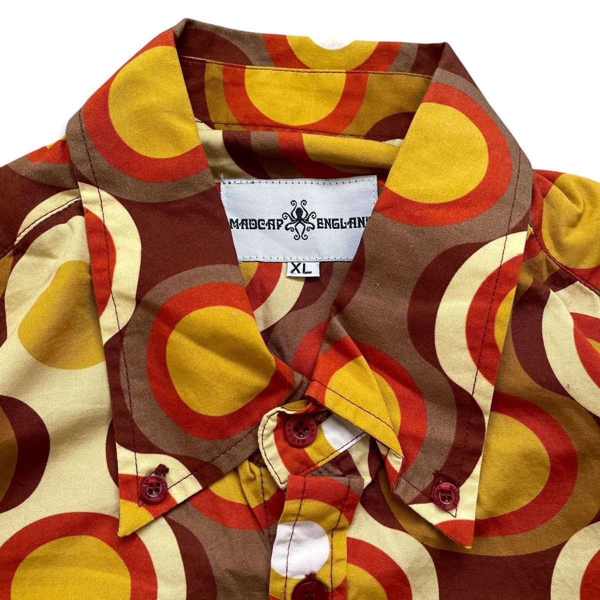 Vintage VINTAGE MADCAP ENGLAND RETRO AOP BUTTON UPS SHIRT Size US XL / EU 56 / 4 - 4 Thumbnail