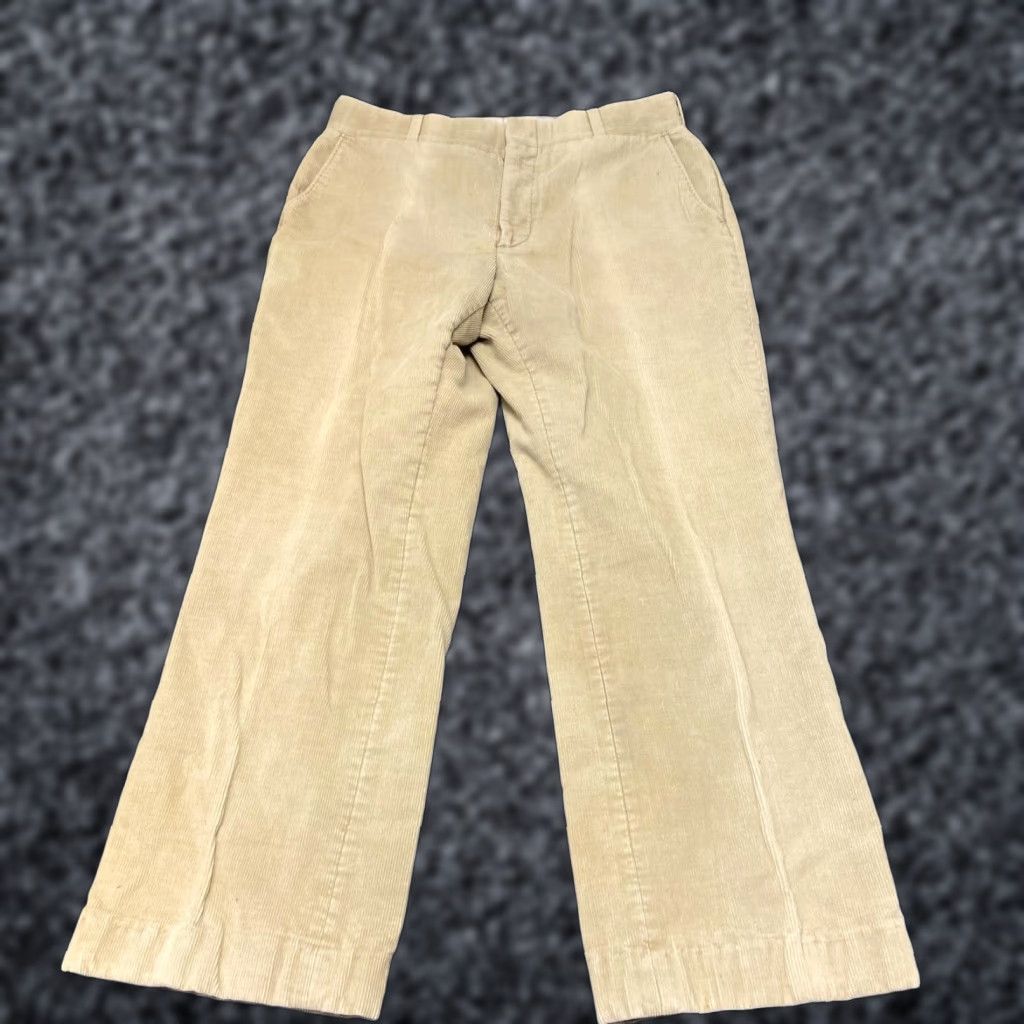 Pike Brothers VINTAGE Brothers California Corduroy Pants Mens 32x26 Beige Pockets Mid Rise Wide Leg Size US 32 / EU 48 - 1 Thumbnail