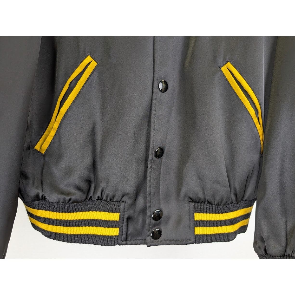 Celine o1rshd1 Bomber Jacket in Black/Yellow Size US S / EU 44-46 / 1 - 6 Thumbnail