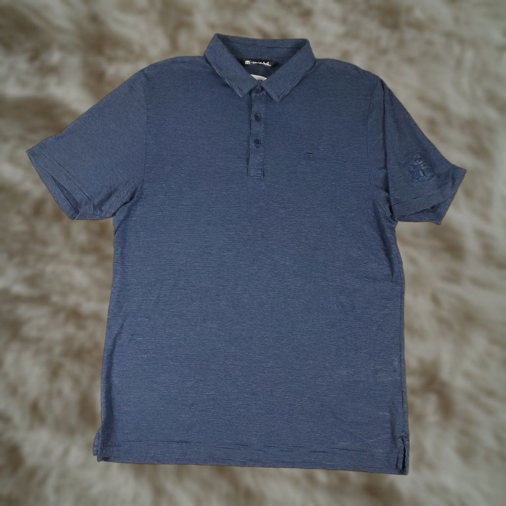 TravisMathew Travis Mathew Polo Shirt Mens Size Medium Blue Golf World Tour Short Sleeve Size US M / EU 48-50 / 2 - 1 Thumbnail