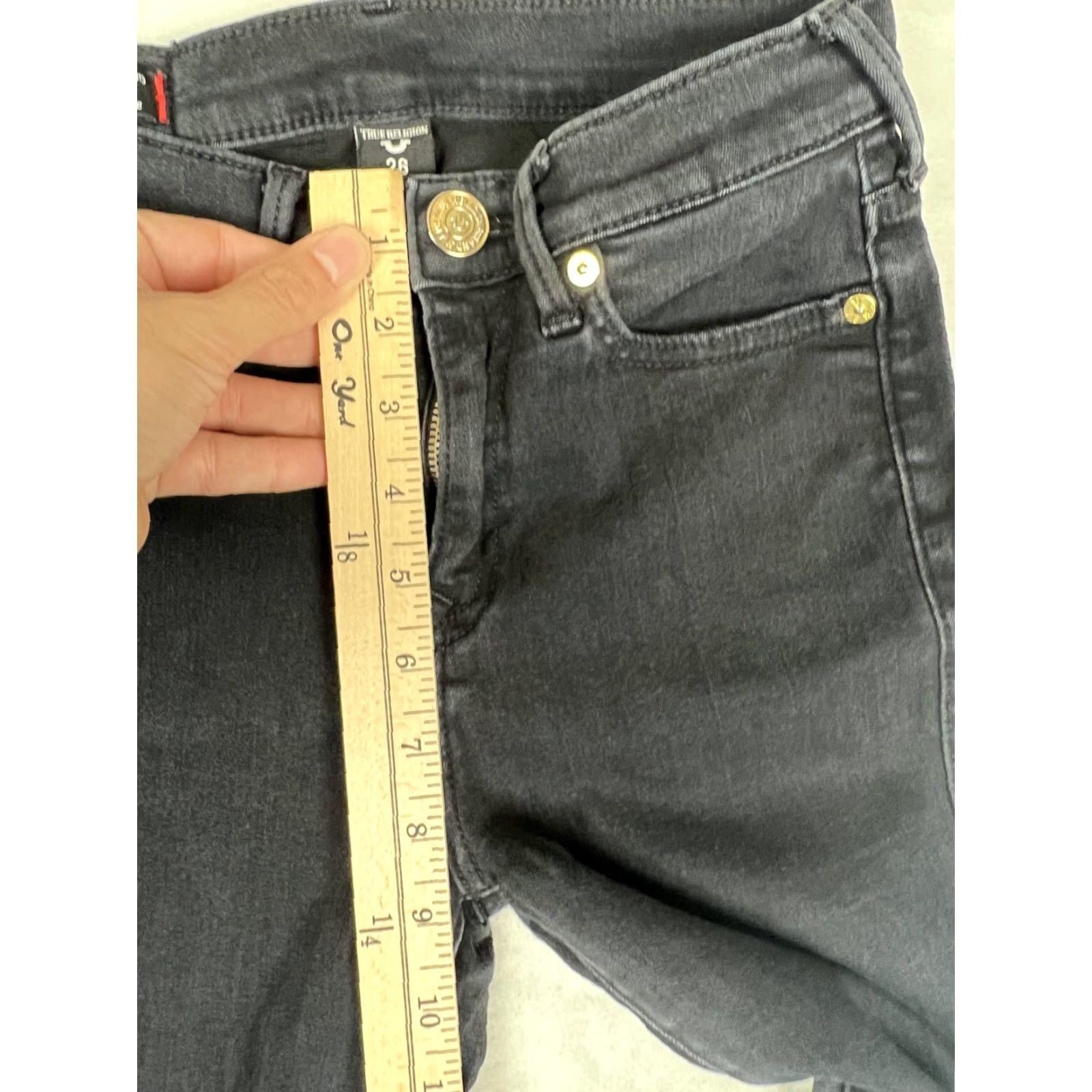 True Religion VINTAGE? No — True Religion Halle Jeans Womens 26 Blue High Rise Super Skinny Stretch Denim Jeans Size 26" / US 2 / IT 38 - 7 Thumbnail