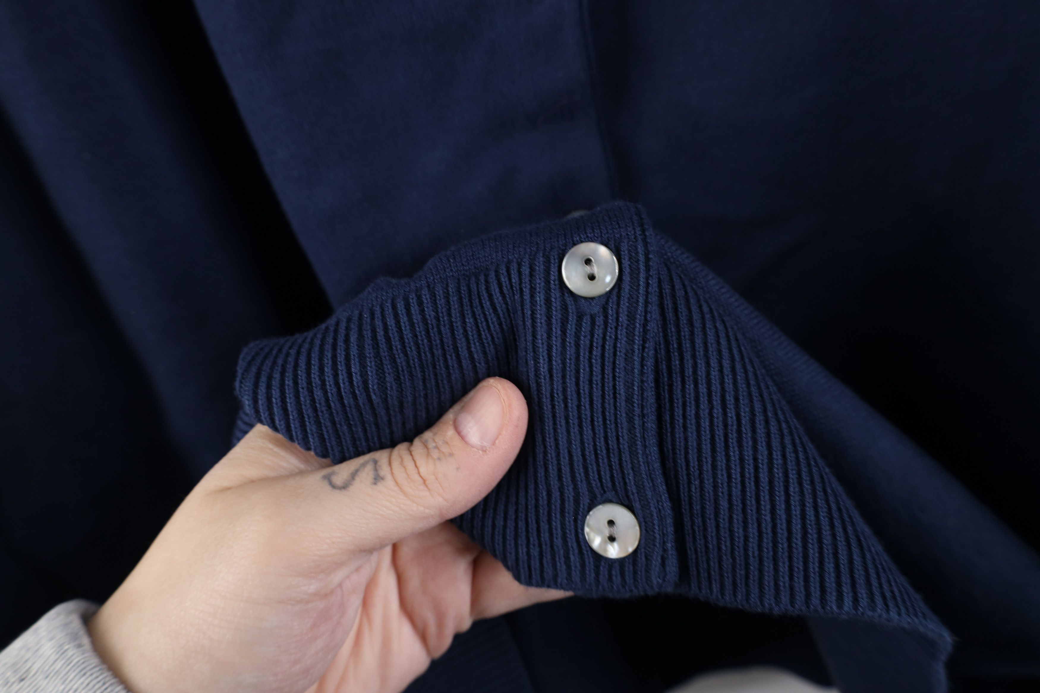 Lands' End × Vintage Vintage Lands End Stretch Cotton Knit Cardigan Sweater Blue Size 3XL / US 20-22 - 8 Thumbnail