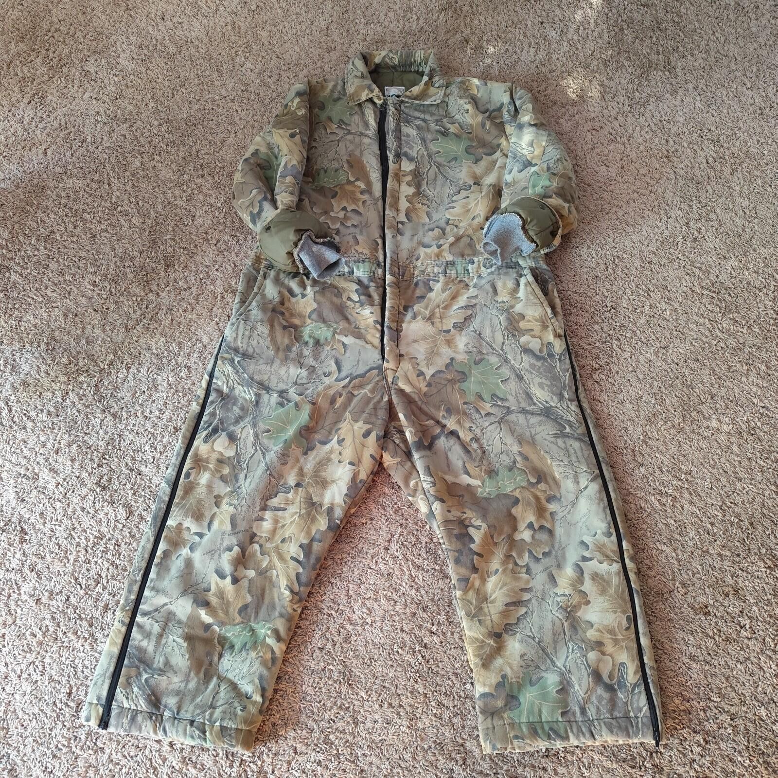 Other Vtg 10x AdvantageCamo Hunting Coveralls Suit Mens 2XL Size ONE SIZE - 6 Thumbnail