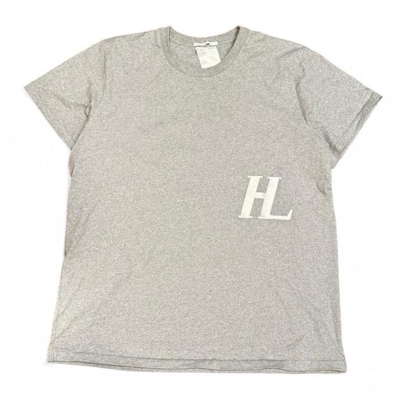 Helmut Lang Helmut Lang Logo HL Embroidered Logo Grey Shirt Size US XL / EU 56 / 4 - 1 Thumbnail