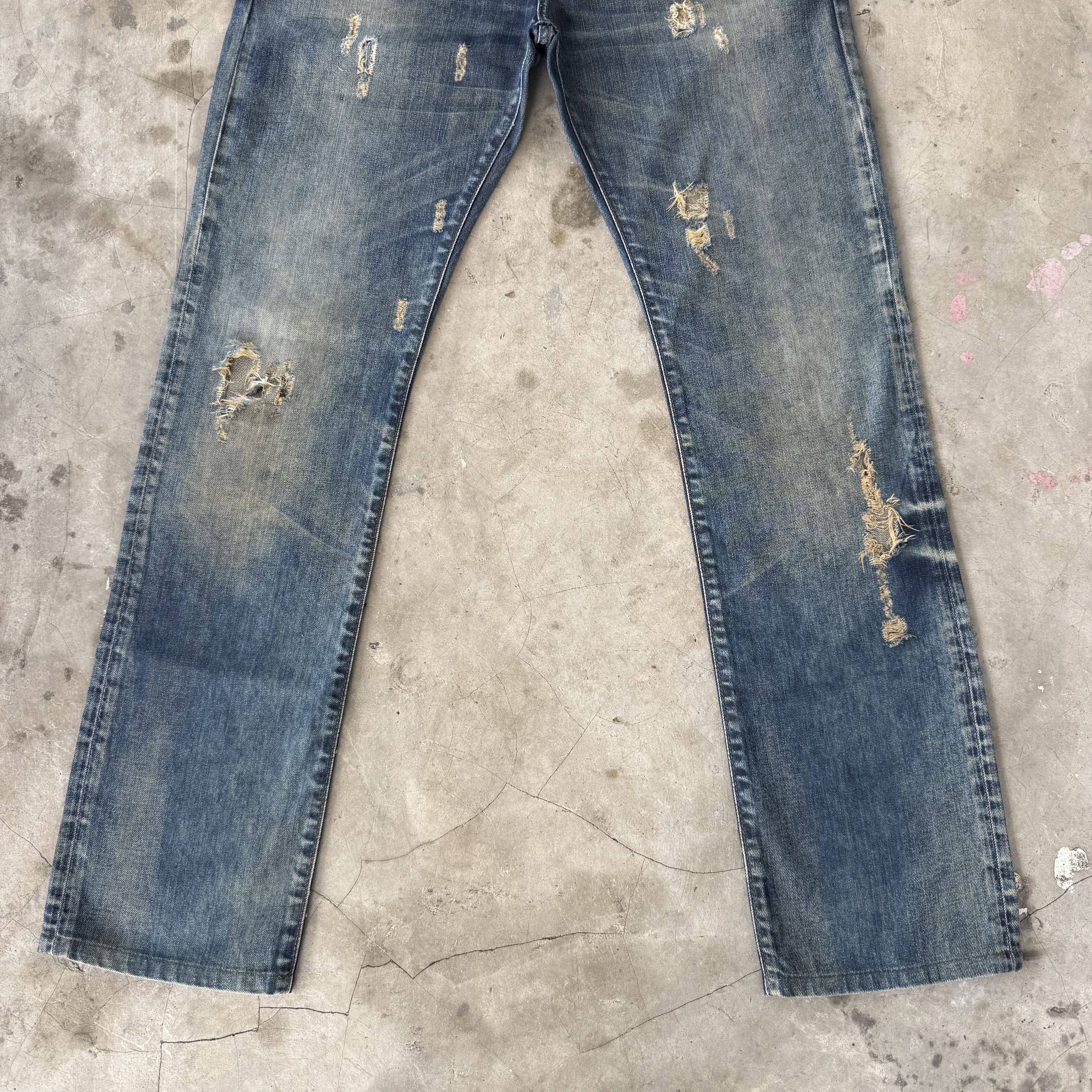 Japanese Brand W34 Vintage Zuelements Faded Rusty Ripped Denim Pants Size US 34 / EU 50 - 5 Thumbnail
