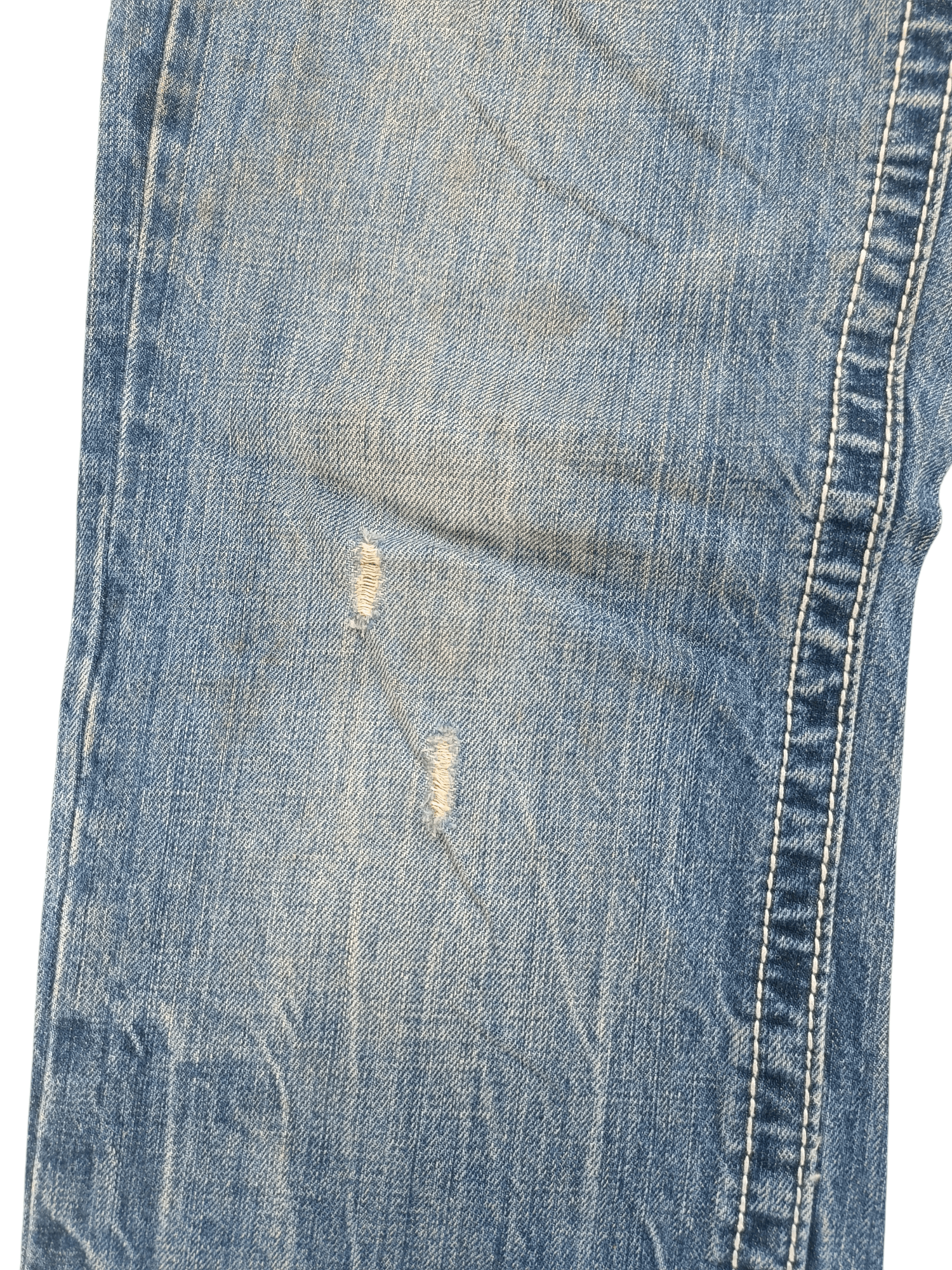 Japanese Brand × Vintage Vintage Flared Mek DNM Distressed Faded Denim E202 Size US 32 / EU 48 - 7 Thumbnail