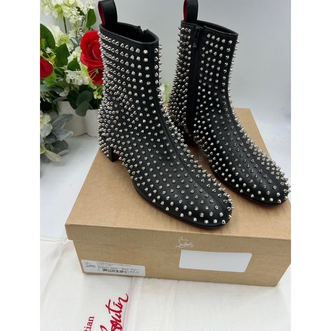 Christian Louboutin Christian Louboutin SPIKEASY leather ankle boots size 42.5 Size US 9.5 / EU 42-43 - 1 Thumbnail