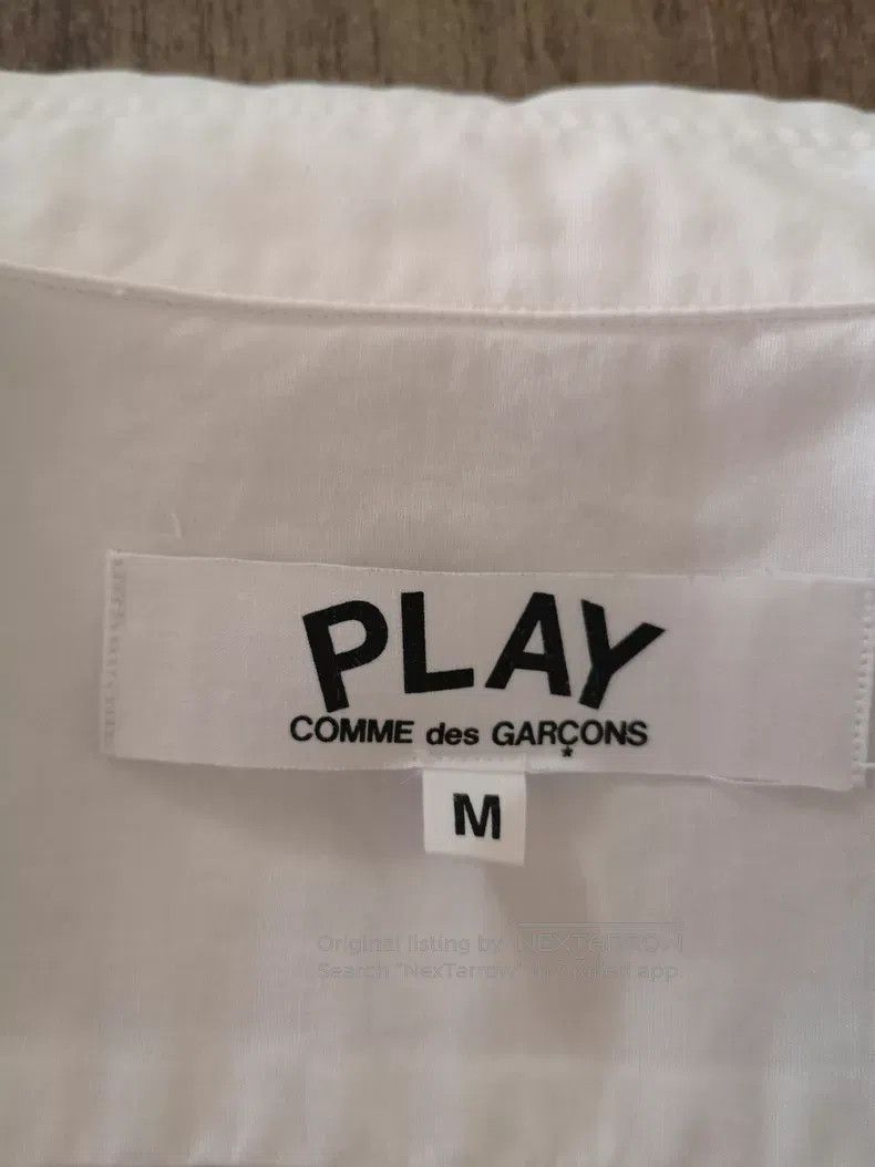 Comme des Garcons Comme Des Garcons Red Heart Embroidered White Shirt Size M / US 6-8 / IT 42-44 - 7 Thumbnail