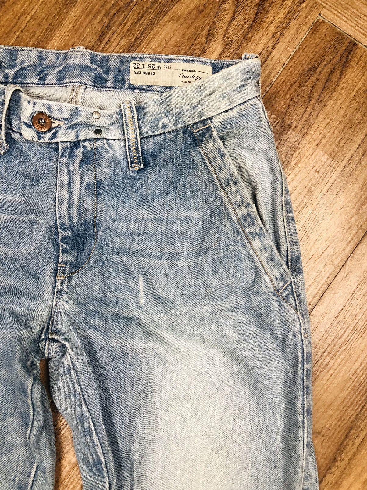 Diesel Diesel Flairlegg Regular Flare Jeans (37) Size 26" / US 2 / IT 38 - 6 Thumbnail