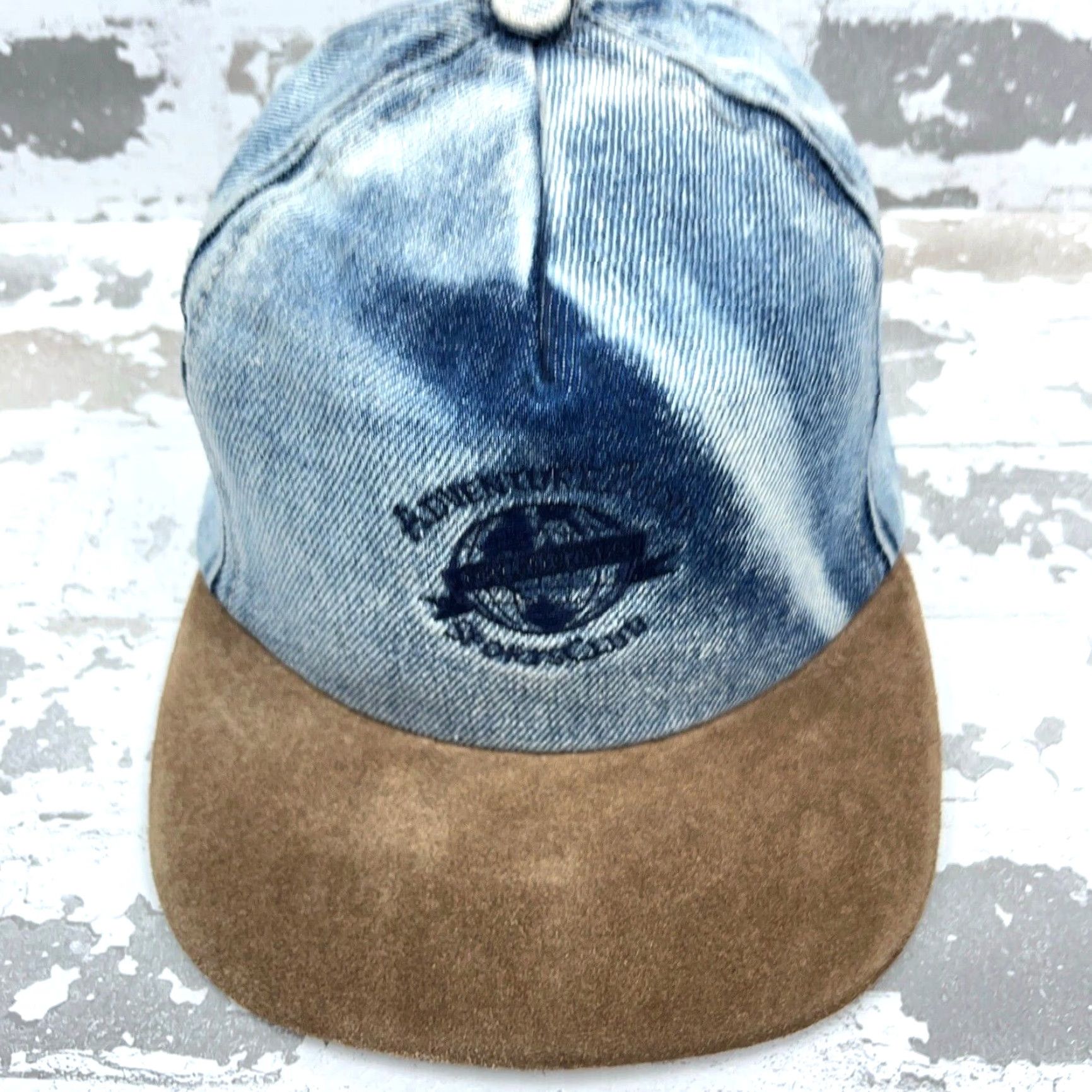 Vintage Vintage Adventure Bound Denim Snapback Hat Men One Size Blue 80s90s USA Classic Outdoor Size ONE SIZE - 3 Thumbnail