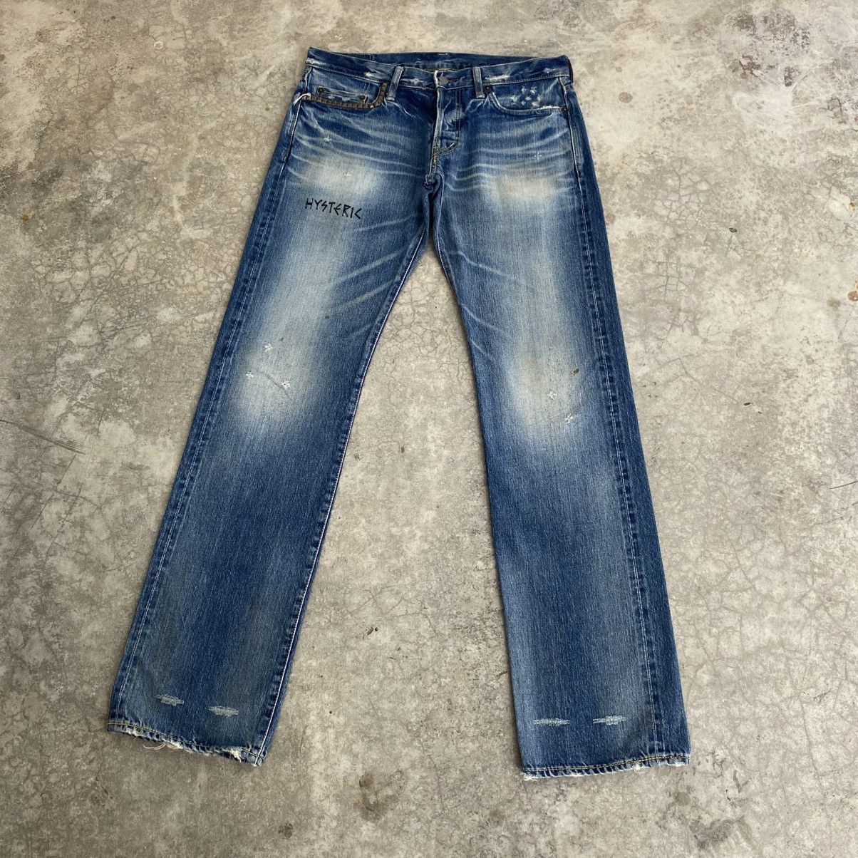 Hysteric Glamour 2000’s Hysteric Glamour Studded Distressed Selvedge Jeans Size US 31 - 3 Thumbnail
