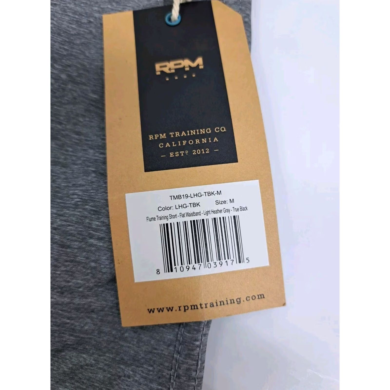 Vintage RPM Training Co. Mens M FLUME Training Shorts Grey Pockets Side Zip Athletic Lightweight Breathable Drawstring Elastic Waist Solid 5502 Size US 31 - 2 Thumbnail