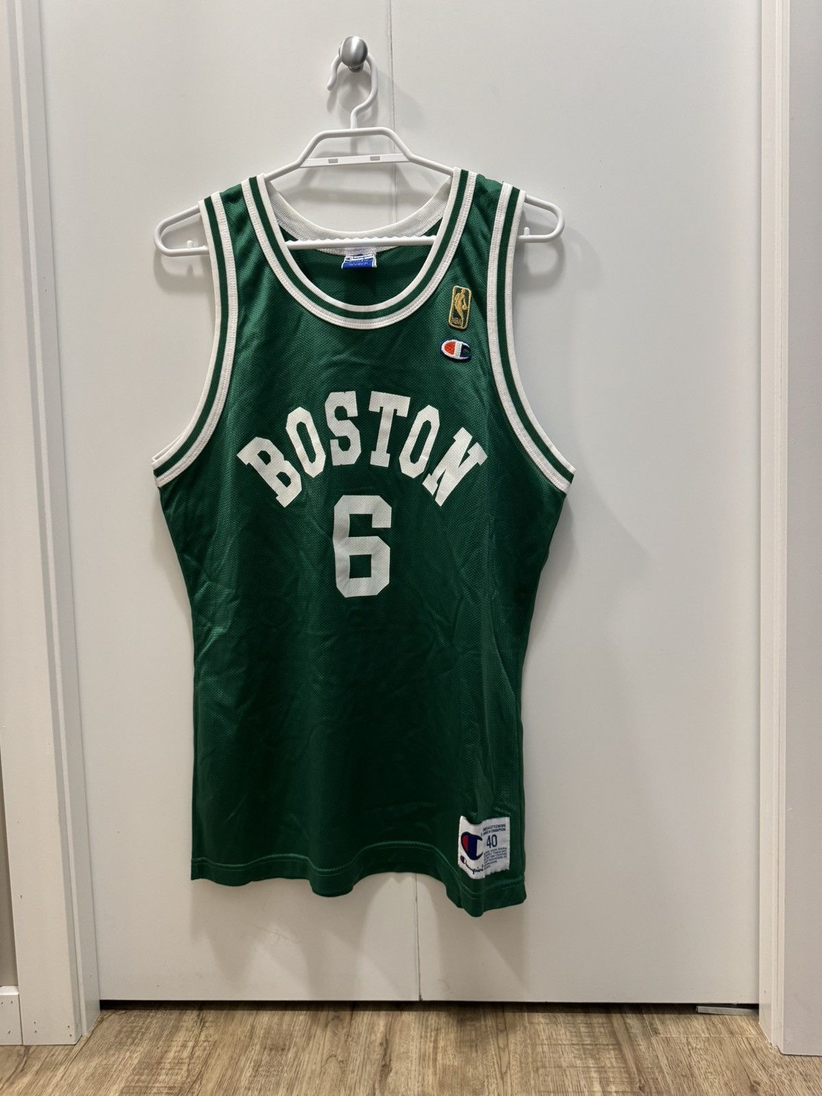 Champion Boston Celtics Bill Russell Jersey | Grailed
