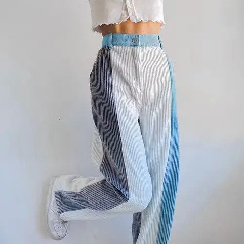 VIBE High Waist Corduroy Pants Size 28" / US 6 / IT 42 - 2 Thumbnail