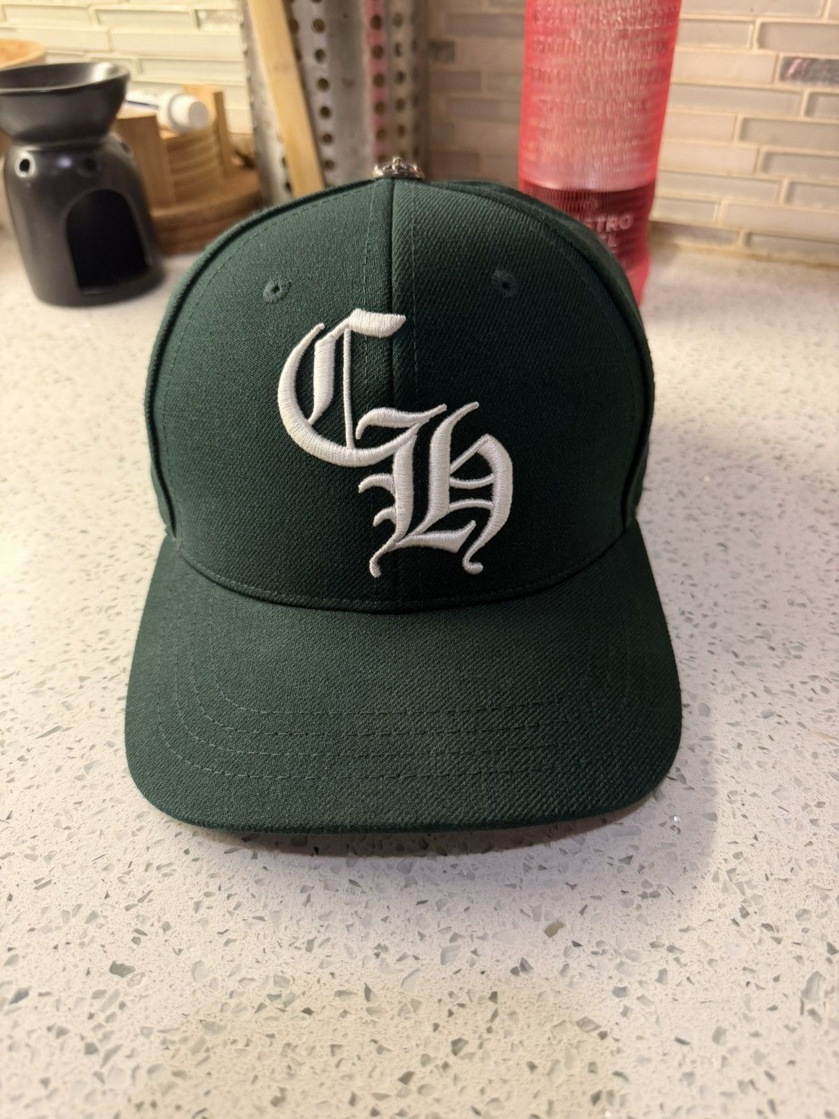 Chrome Hearts Chrome Hearts CH Green Baseball Cap | Grailed