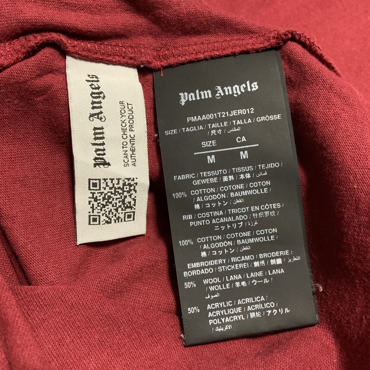 Palm Angels Palm Angels Medium Tee END Bear Rose Burgundy Red T-Shirt Size US M / EU 48-50 / 2 - 9 Thumbnail