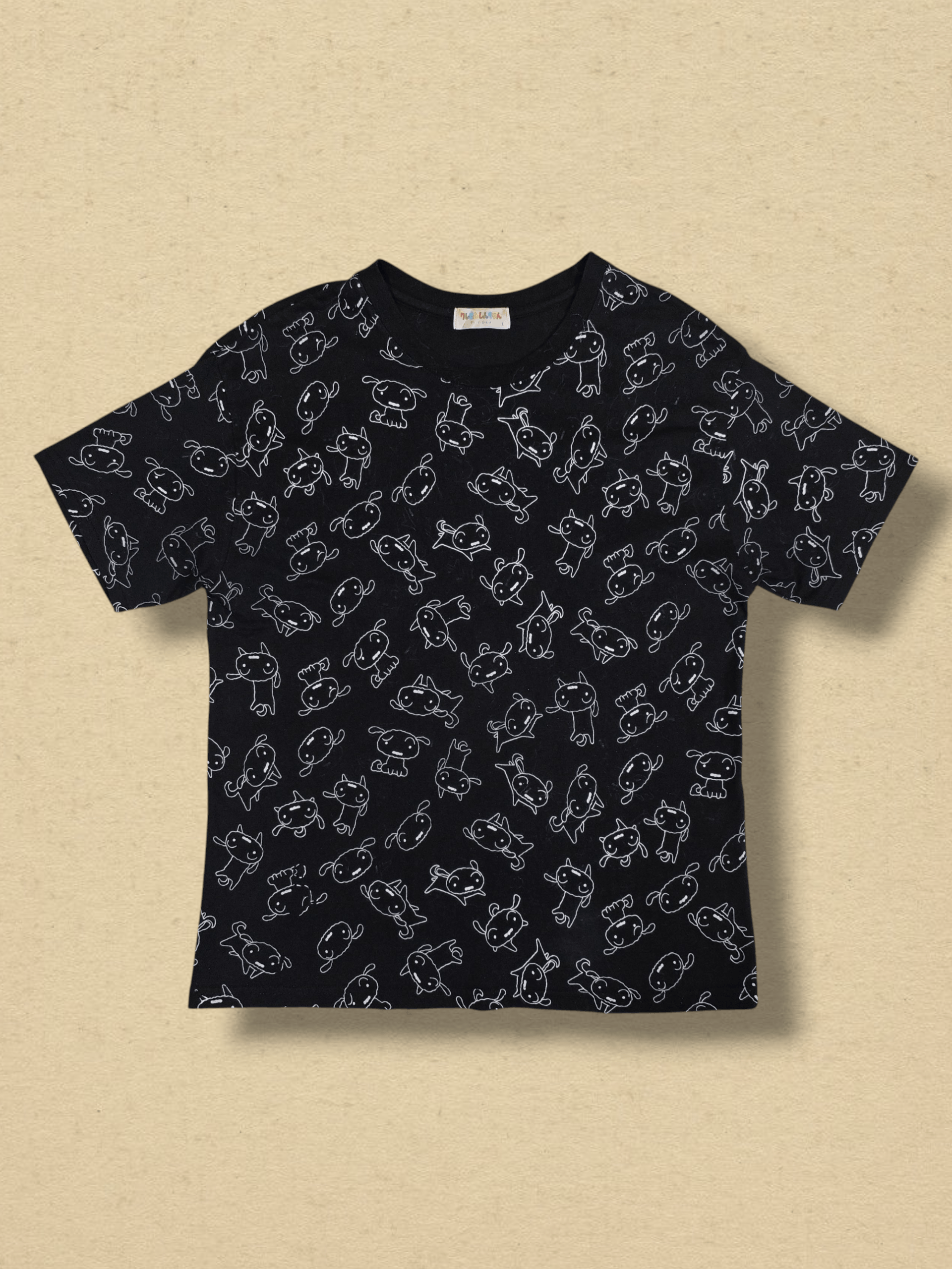 Anime 90s SHIRO Crayon Shin Chan Dog Monogram Graphics Black L Tee Size US L / EU 52-54 / 3 - 1 Thumbnail