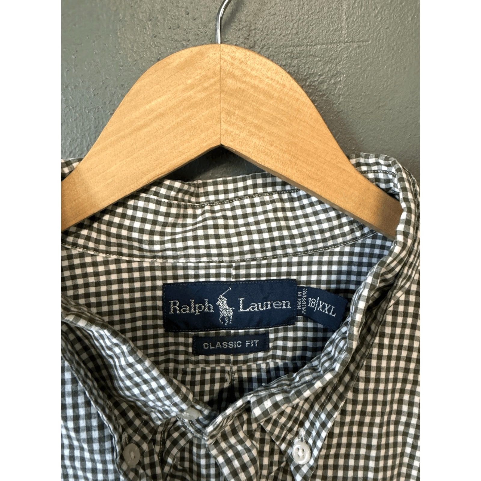 Polo Ralph Lauren VINTAGE Polo Ralph Lauren Mens Black Long Sleeve Checkered Button Up Shirt 2XL Size US XXL / EU 58 / 5 - 3 Thumbnail