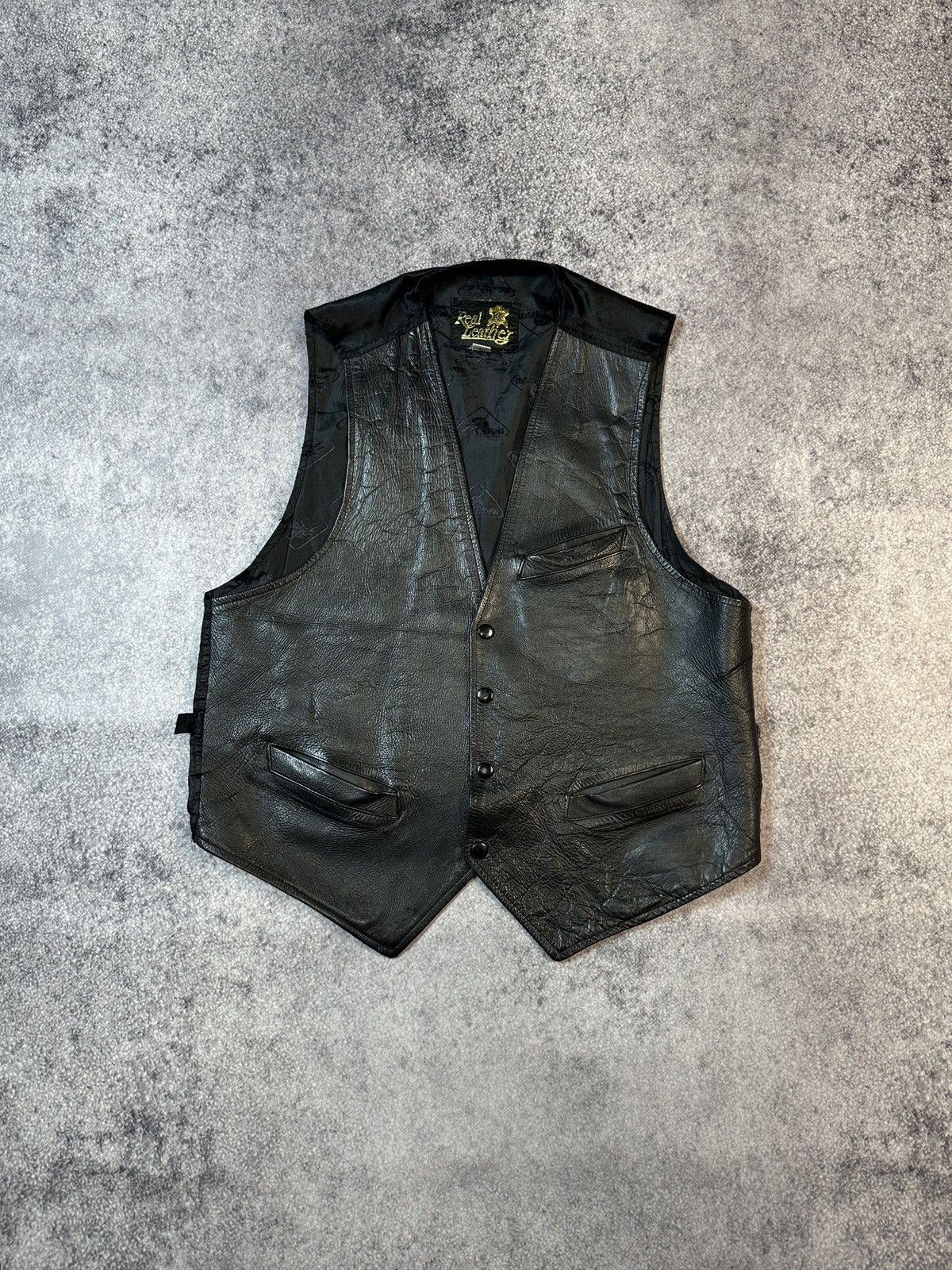 Vintage Y2K Vintage Leather Vests Streetwear Style Casual Rare USA L Size US L / EU 52-54 / 3 - 1 Thumbnail