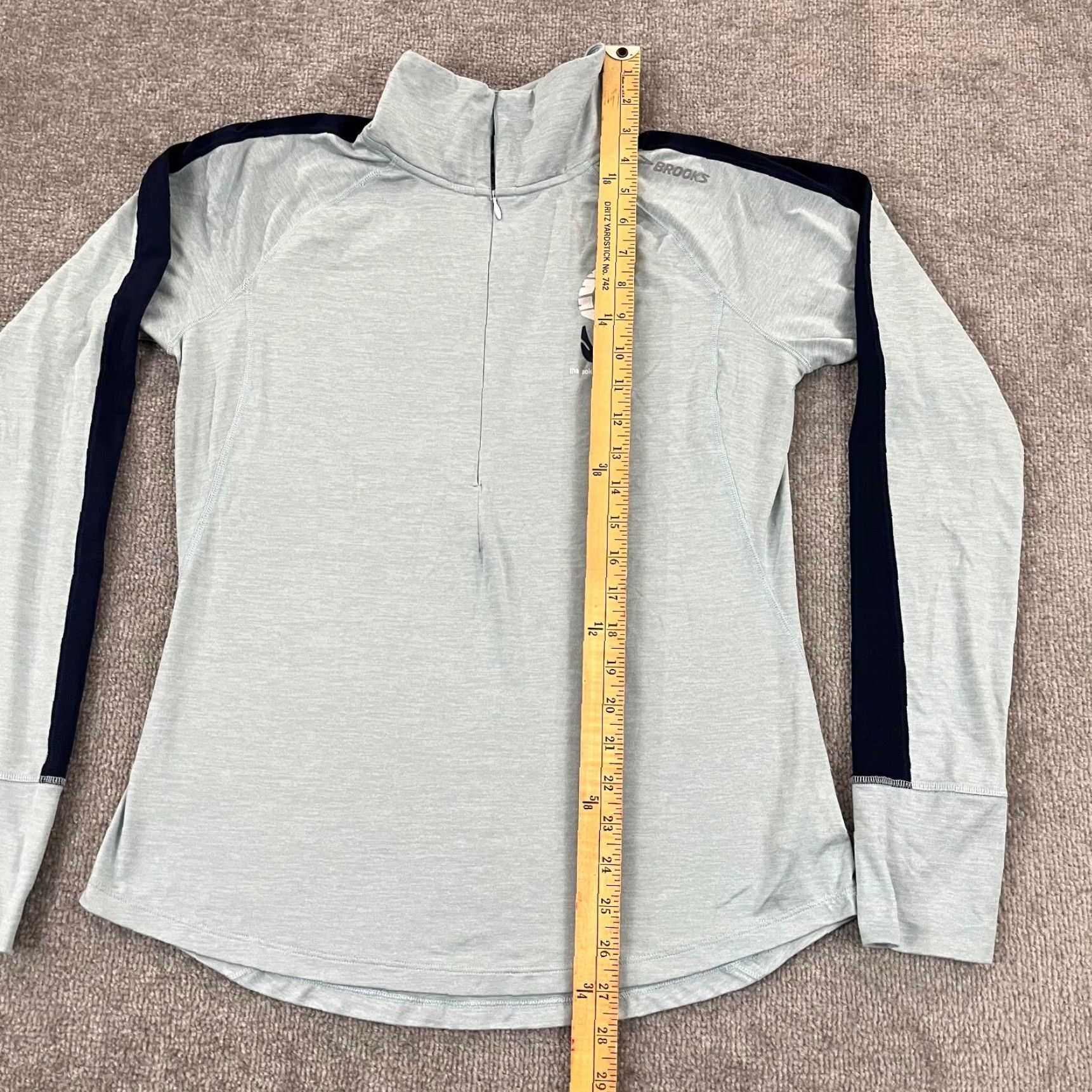 Brooks Brooks Pullover Women Medium Blue Active Running 1/2 Zip Jacket Long Sleeve Mock Jacket Size M / US 6-8 / IT 42-44 - 6 Thumbnail