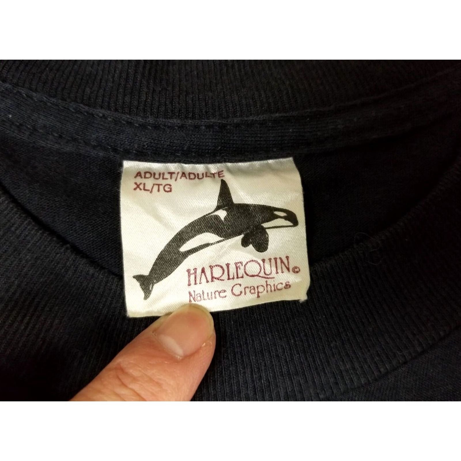 Vintage VINTAGE Harlequin Hores Print Black T-Shirt XL Large T-Shirt Men XS? Size US XL / EU 56 / 4 - 3 Thumbnail