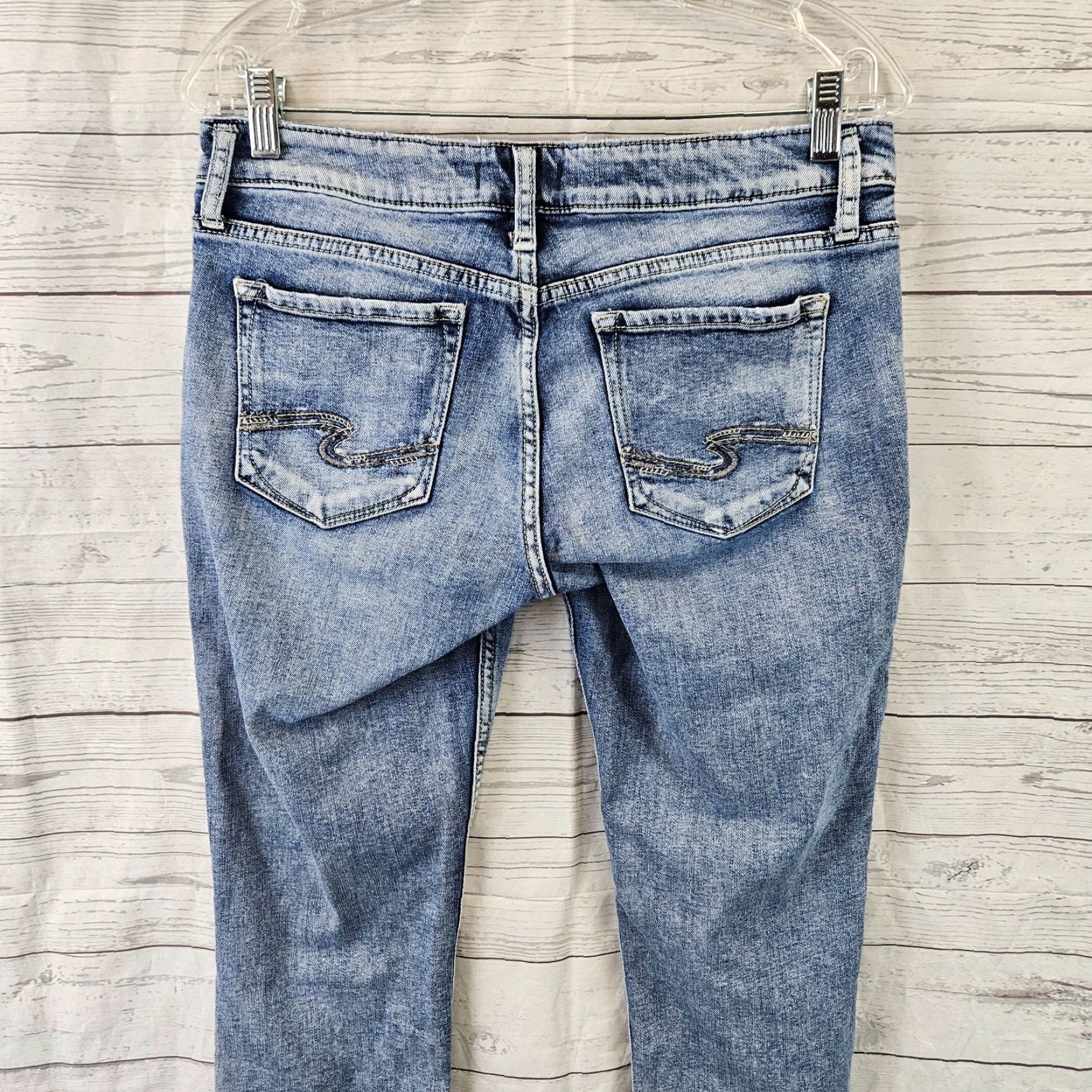 Silver Jeans Co. Silver Jeans Suki Capri Jeans Womens 28 Blue Low Rise Cotton Blend Denim 28 Inseam 22.5 Vintage No Mens Womens Girls Size 28" / US 6 / IT 42 - 4 Thumbnail