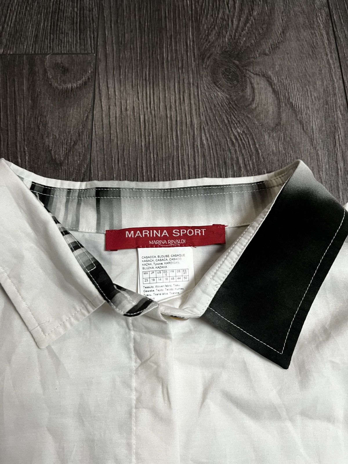 Marina Rinaldi MARINA RINALDI Marina Sport CityGraphic Oversized Blouse Size XL / US 12-14 / IT 48-50 - 6 Thumbnail