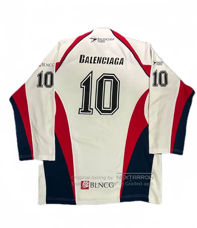 Balenciaga Balenciaga Hockey Jersey Red and White Size US XS / EU 42 / 0 - 2 Thumbnail