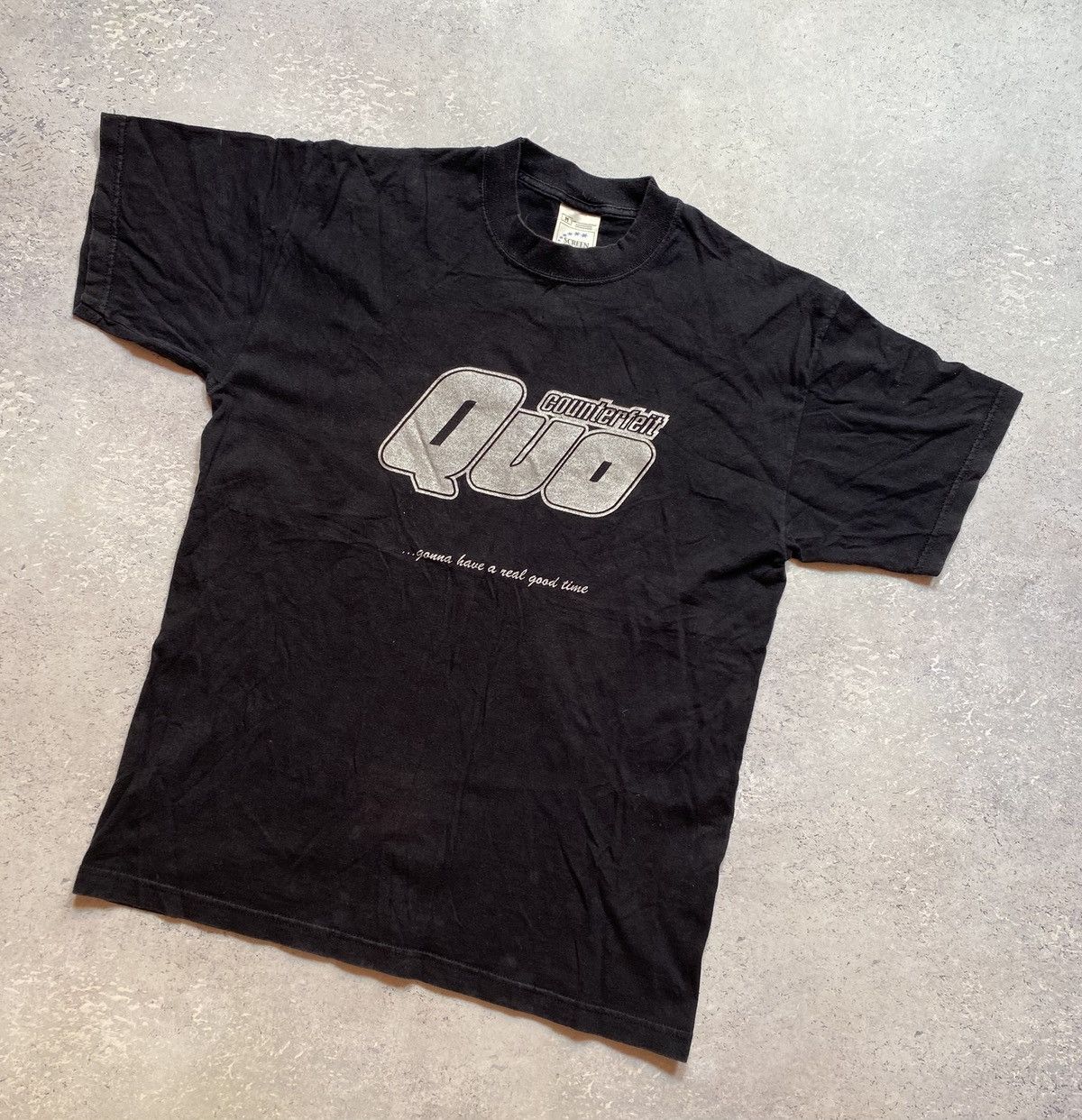 Other Vintage Status Quo Black T-Shirt With Big Centre Logo Medium Size US M / EU 48-50 / 2 - 2 Thumbnail