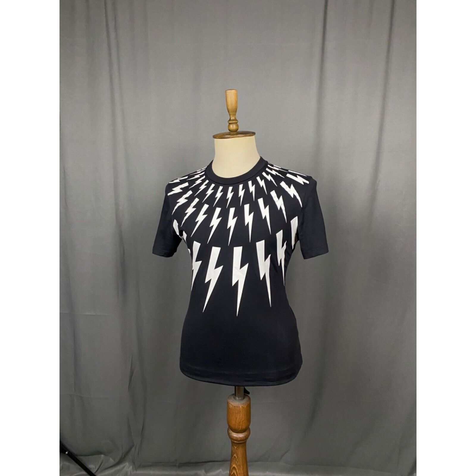 Neil Barrett MINT! Neil Barett FAIRISLE THUNDERBOLT Lightining Men's Blac Size US S / EU 44-46 / 1 - 4 Thumbnail