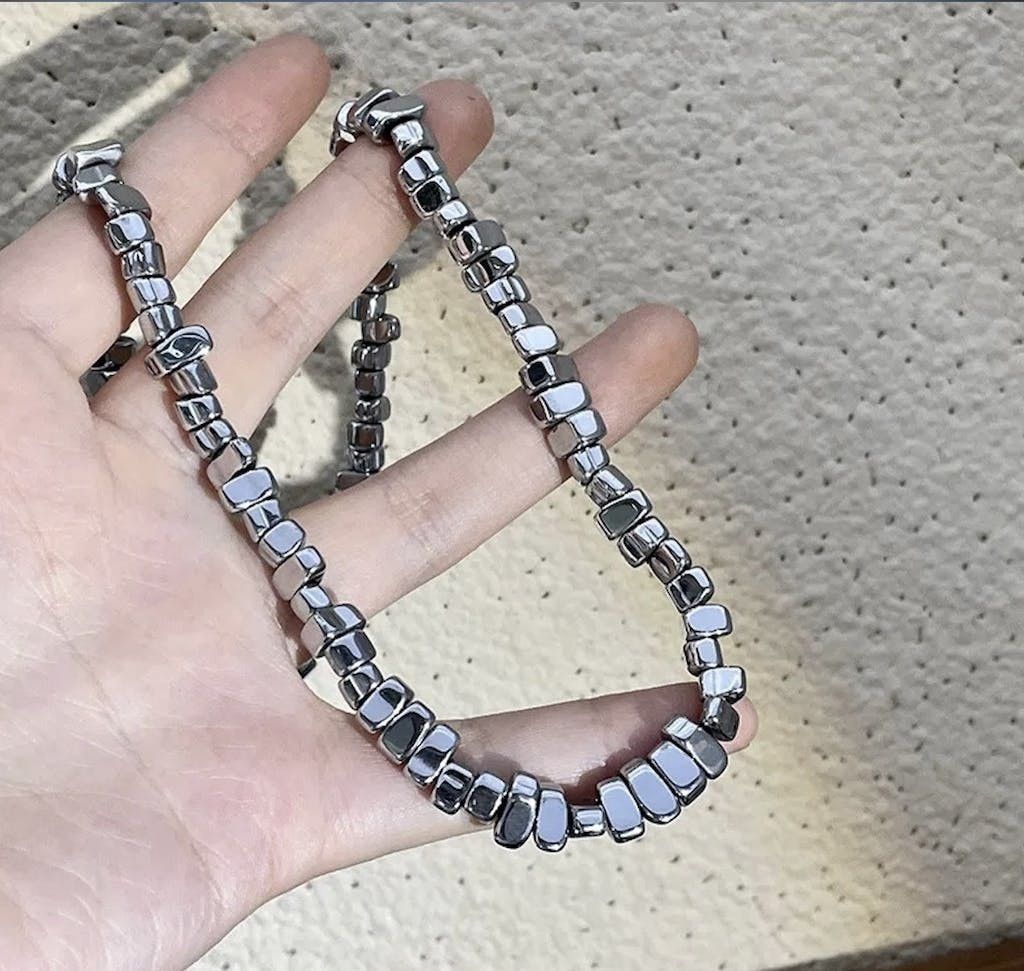 Jewelry Bead Irregular Metal Block Necklace Size ONE SIZE - 3 Thumbnail