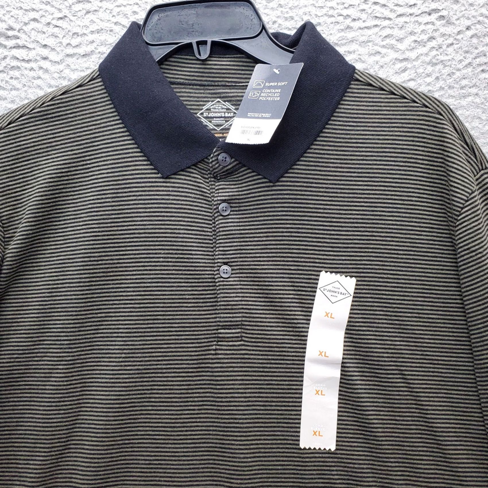 Vintage St. John's Bay Polo Shirt Mens XL Multi Striped Classic Fit Long Sleeve Collared Size US XL / EU 56 / 4 - 6 Thumbnail