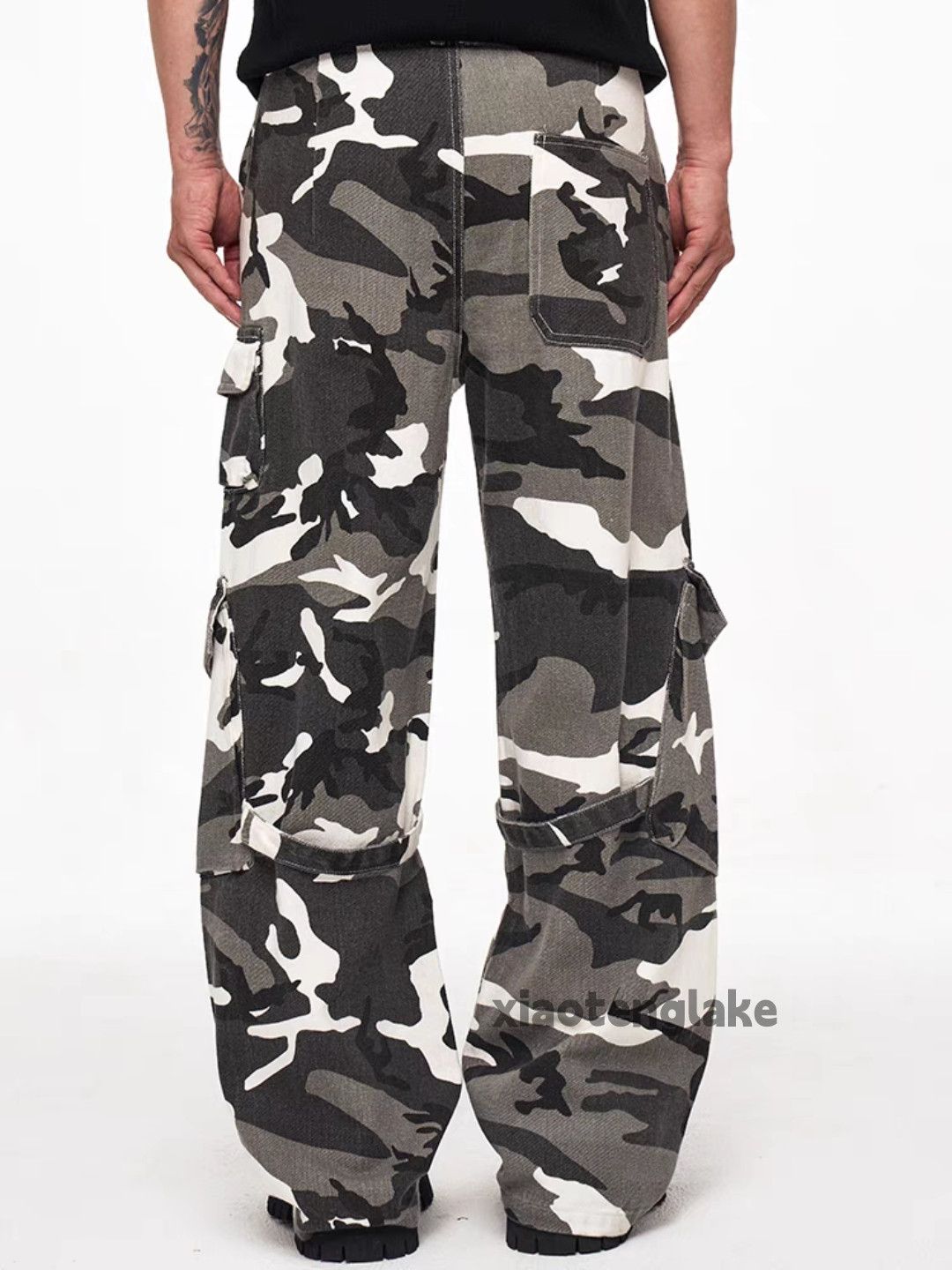 Designer × Japanese Brand × Vintage Utility military loose baggy hiphop camo cargo pants Size US 30 / EU 46 - 2 Thumbnail