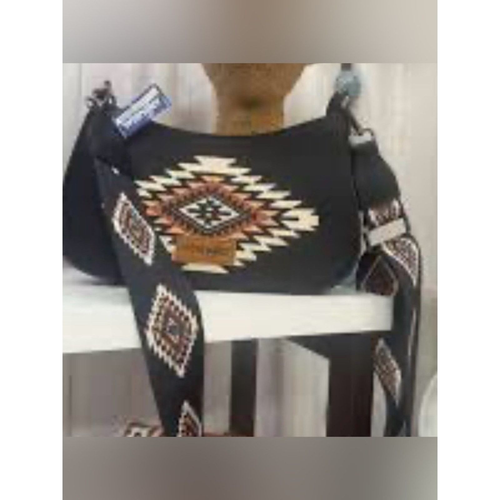 Wrangler WRANGLER Black Aztec CANVAS shoulder Bag Embroidered Strap Size ONE SIZE - 4 Thumbnail