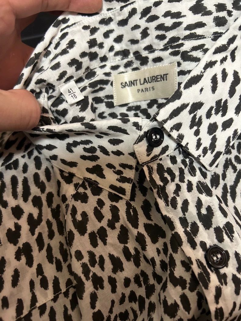 Saint Laurent Paris Saint Laurent size 41 13FW First Year Snow Leopard Shirt 2 Size US L / EU 52-54 / 3 - 3 Thumbnail