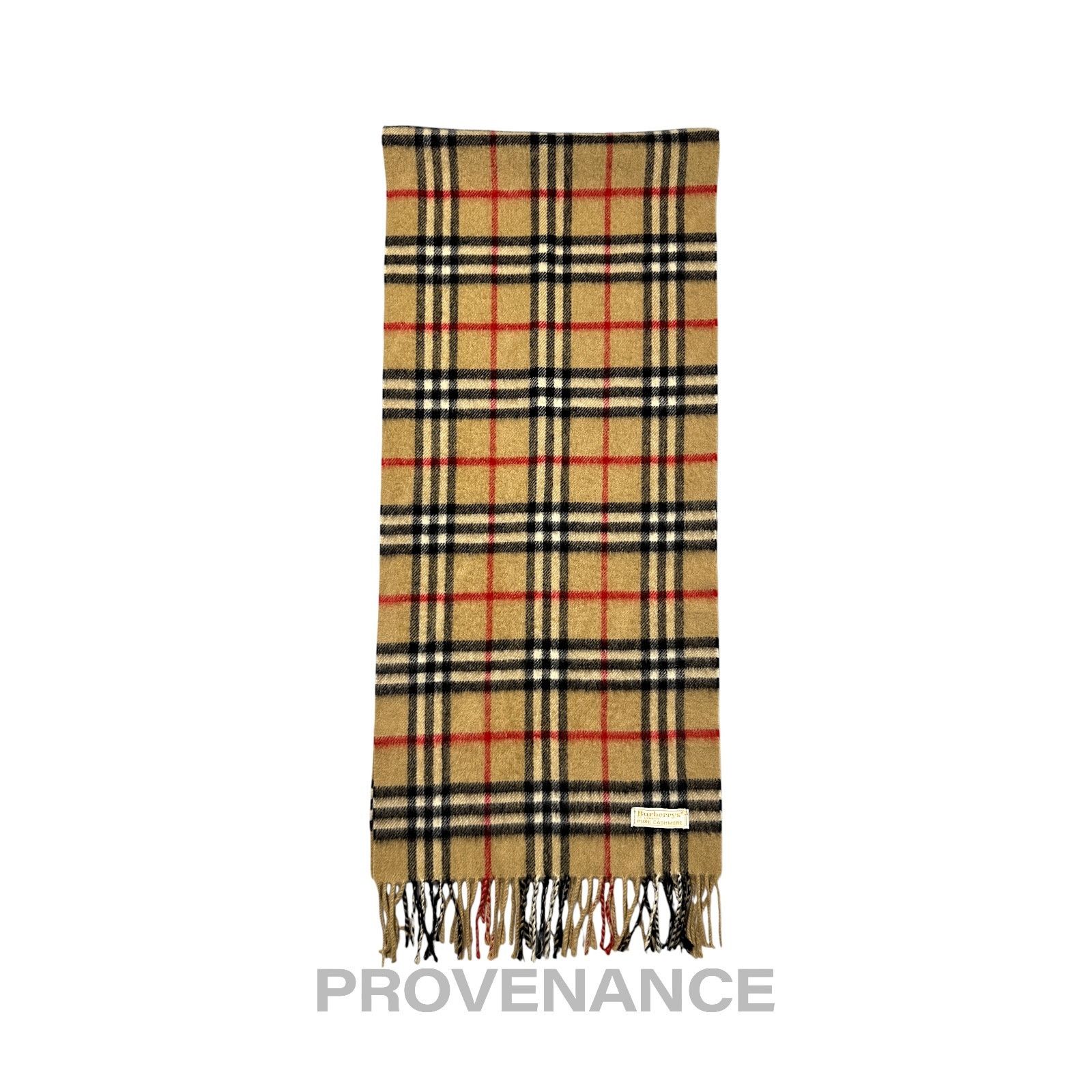 Burberry 🔴 Vintage Burberrys Scarf Nova Check 100% PURE CASHMERE Size ONE SIZE - 4 Thumbnail