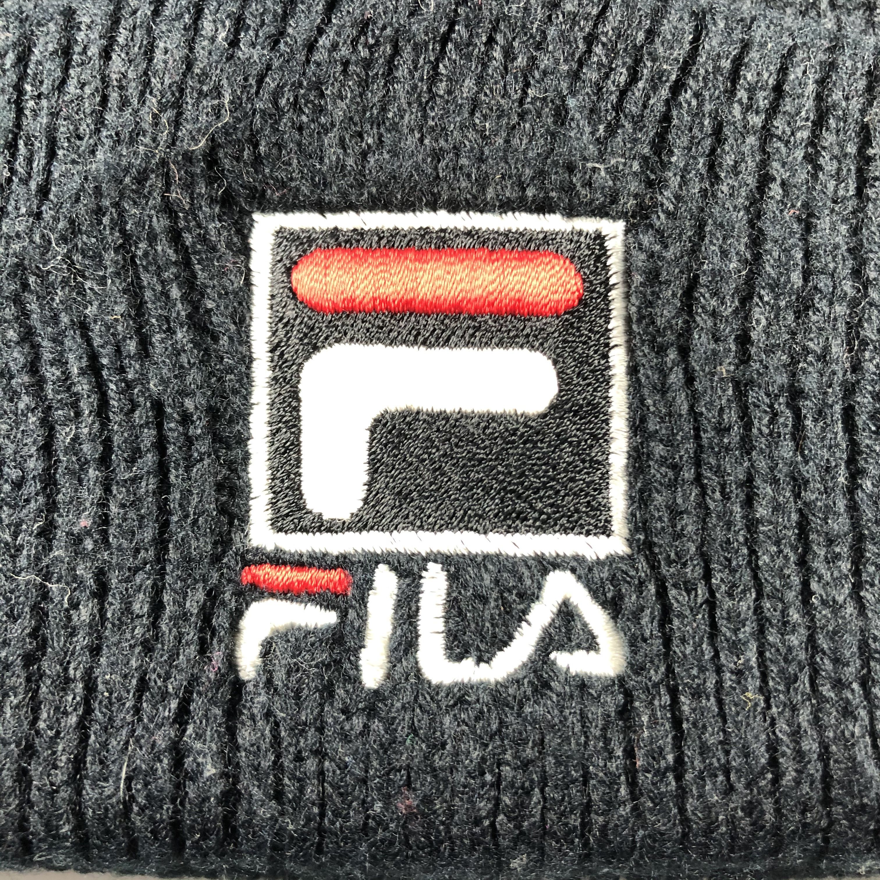Fila × Vintage Fila Ribbed Beanie Snow Hat Snow Cap -D262 Size ONE SIZE - 4 Thumbnail